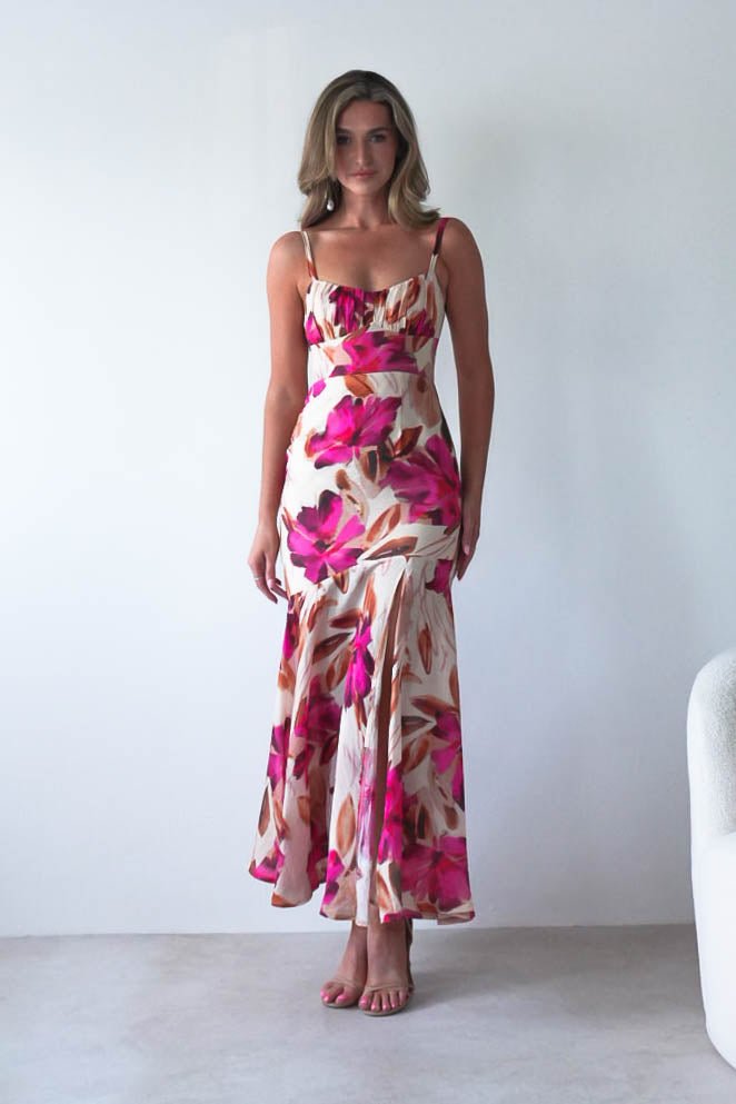 Amari Floral Print Midaxi Dress Mixed Print | Wedding Guest Dress | Oh Hello Clothing