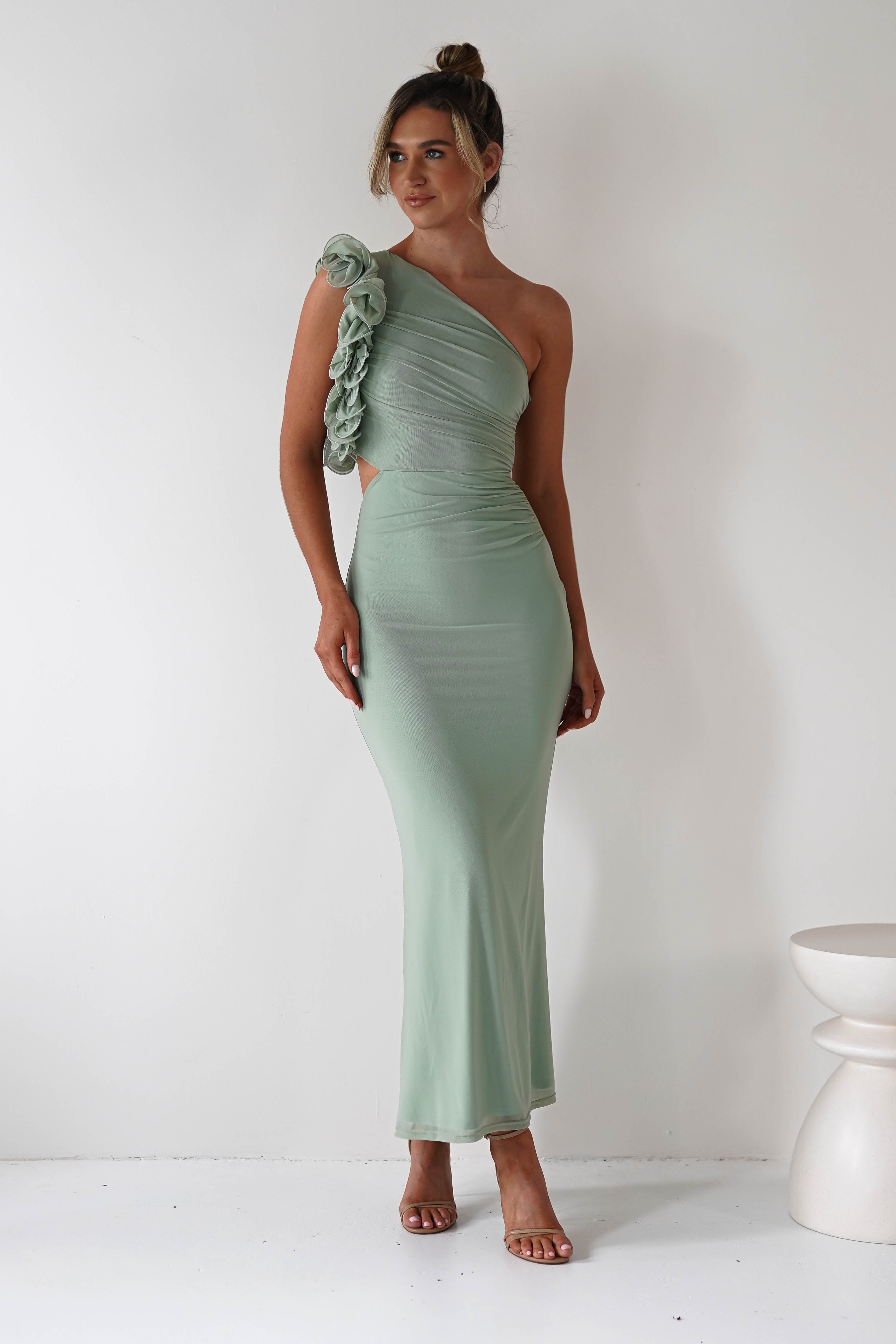 Sydney Bodycon Maxi Dress Sage | Wedding Guest Dress | Bodycon | Maxi | Oh Hello Clothing