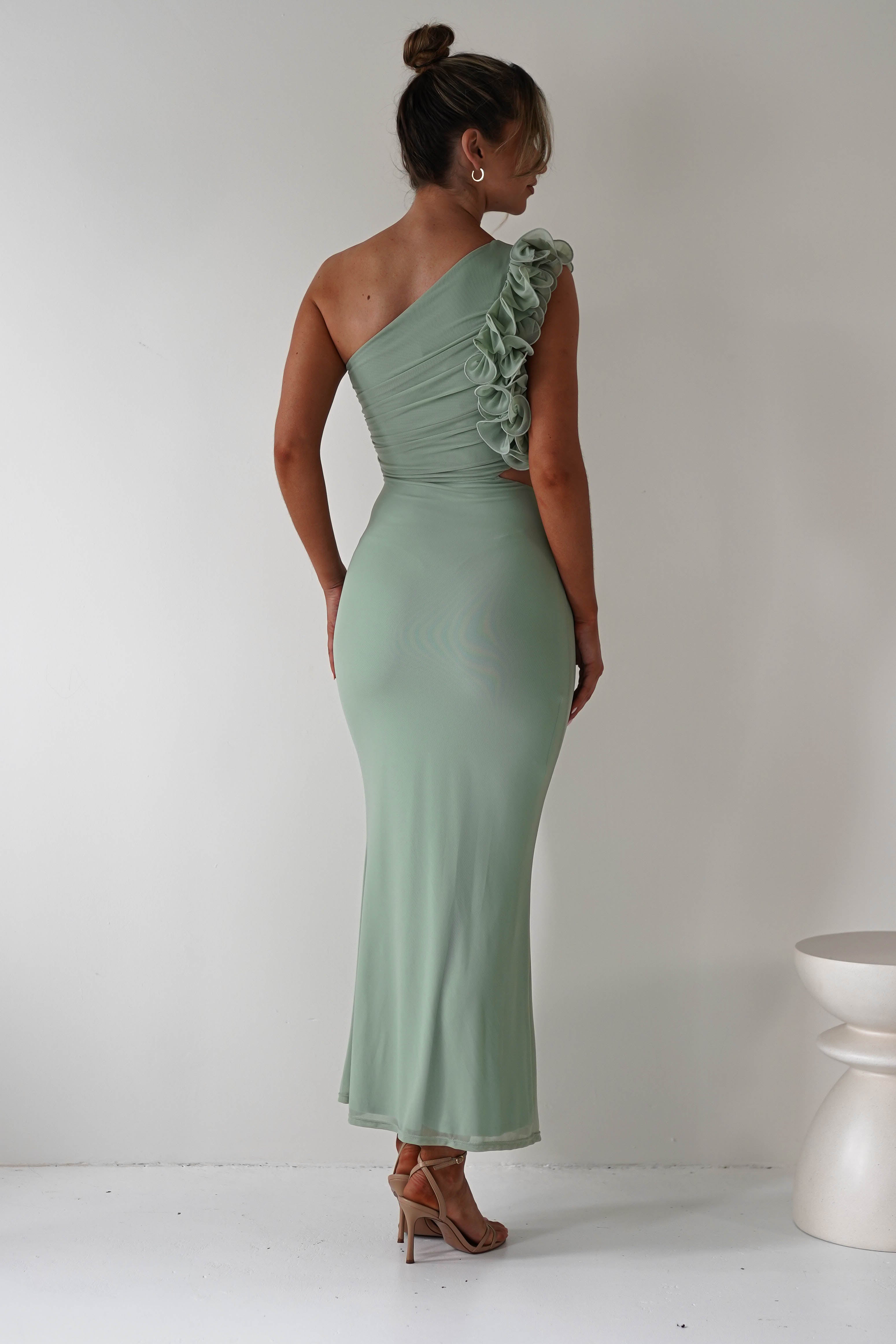 Sydney Bodycon Maxi Dress Sage | Wedding Guest Dress | Bodycon | Maxi | Oh Hello Clothing