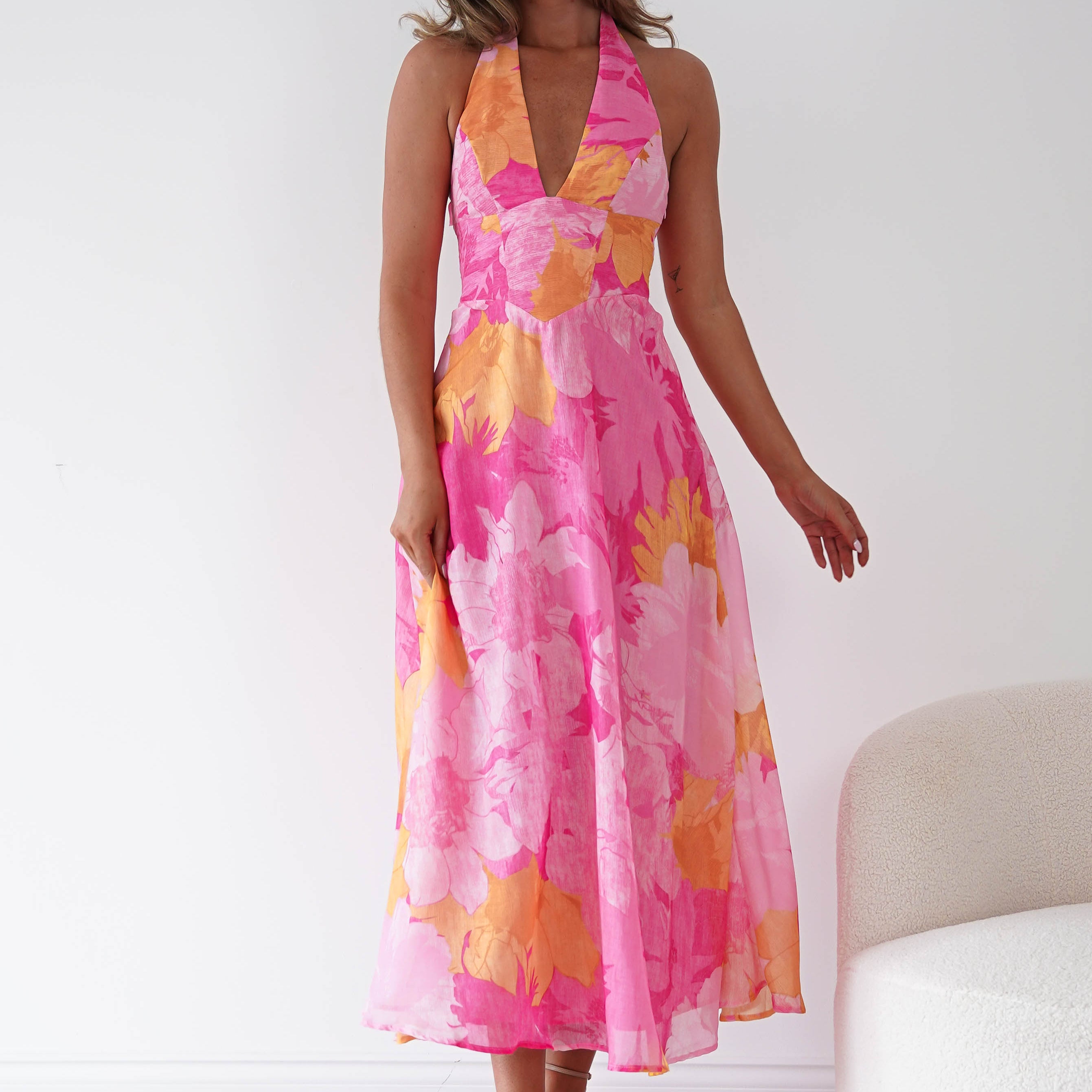 Oh Hello Clothing Women > Clothing > Dresses 1*DONE-64784d13 -pink halter neck dress -sasha