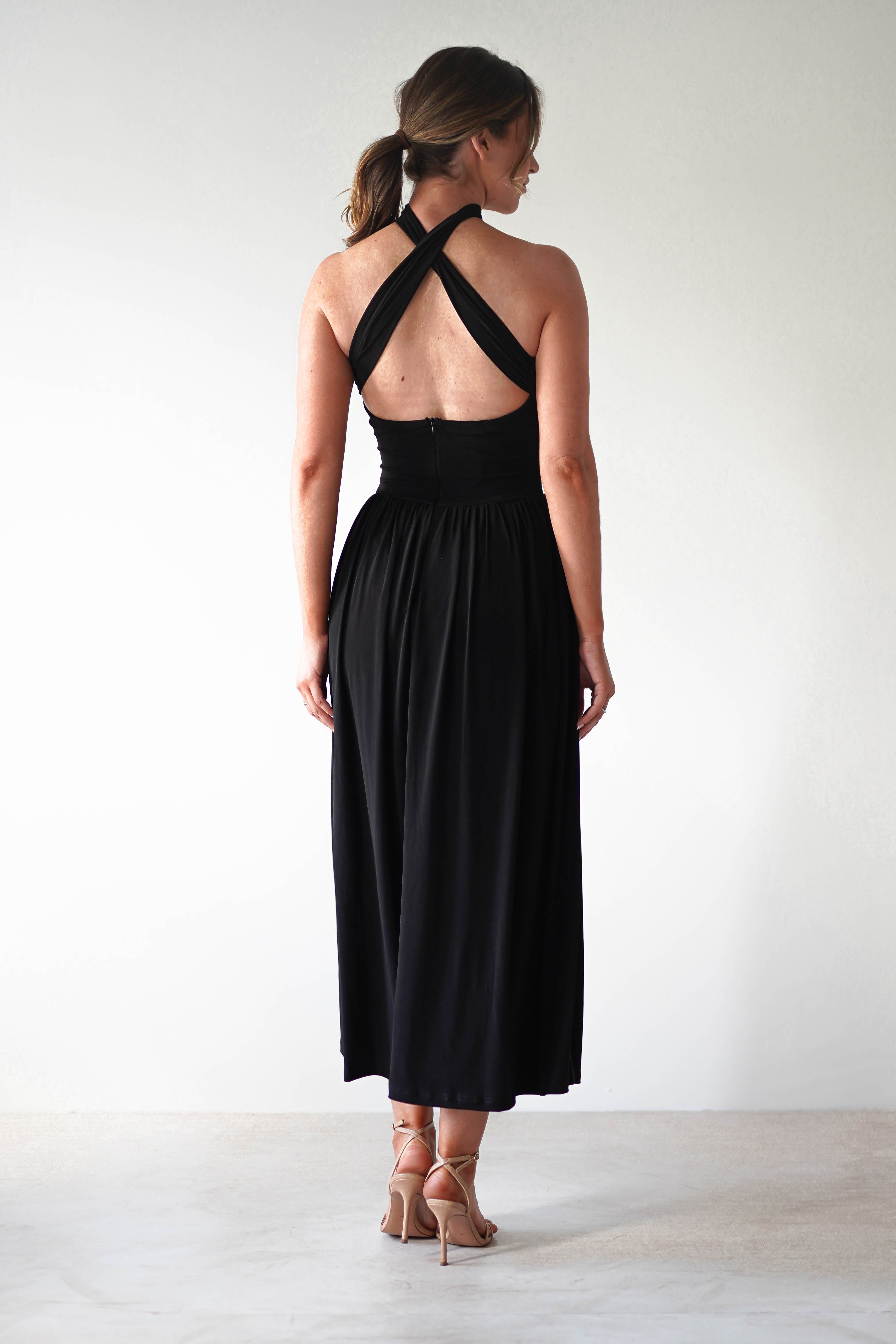Portugal Midaxi Dress Black | Wedding Guest Dress | Oh Hello Clothing