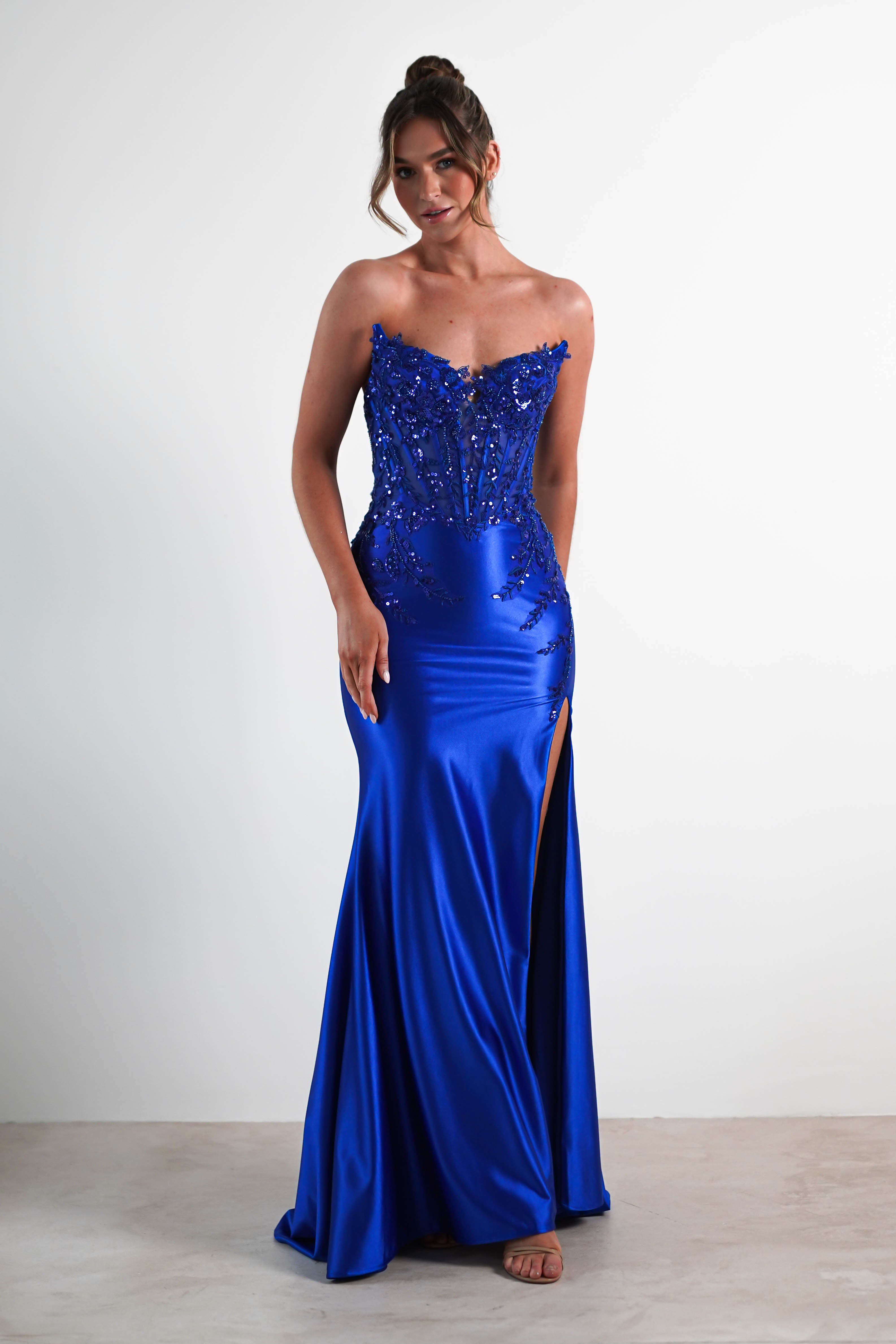 Dallas Luxe Embellished Gown | Royal Blue | Debs & Prom | Formal Gown | Oh Hello Clothing