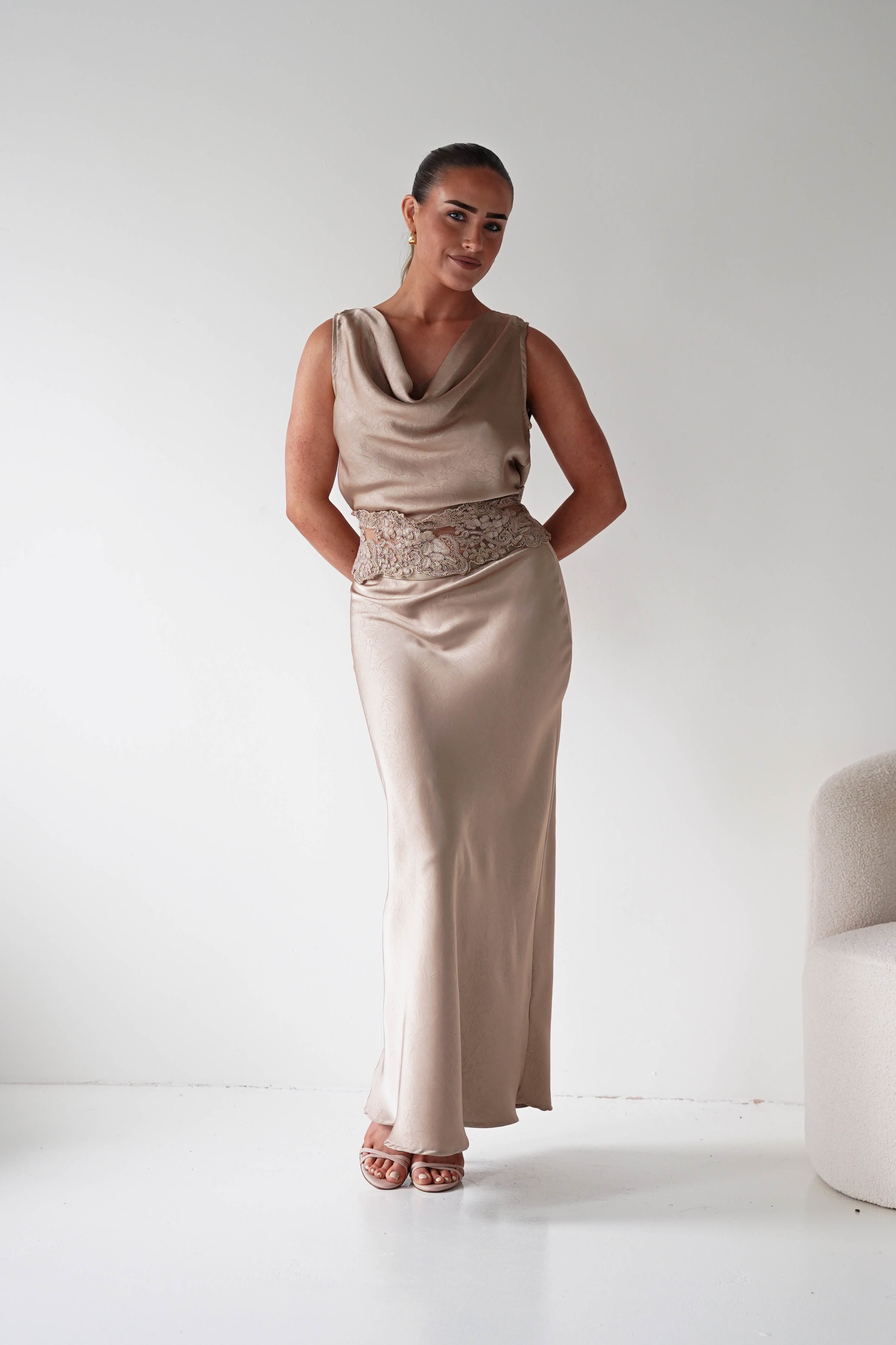 Oh Hello Clothing Women > Clothing > Dresses 1*DONE -ELSA- SKIRT & TOP - Beige- VMCP1326 (Copy) (Copy)