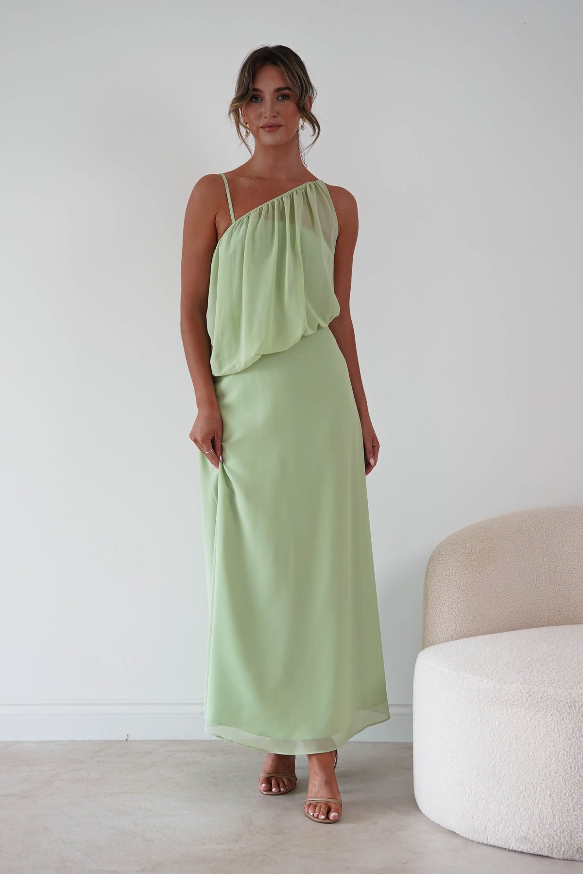 Oh Hello Clothing Women > Clothing > Dresses 1*DONE*-INDIKAH-HRTO147F-sage Asymmetric Draped Maxi Dress (Copy)