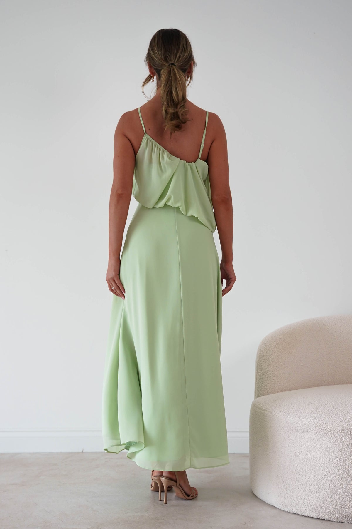 Oh Hello Clothing Women > Clothing > Dresses 1*DONE*-INDIKAH-HRTO147F-sage Asymmetric Draped Maxi Dress (Copy)