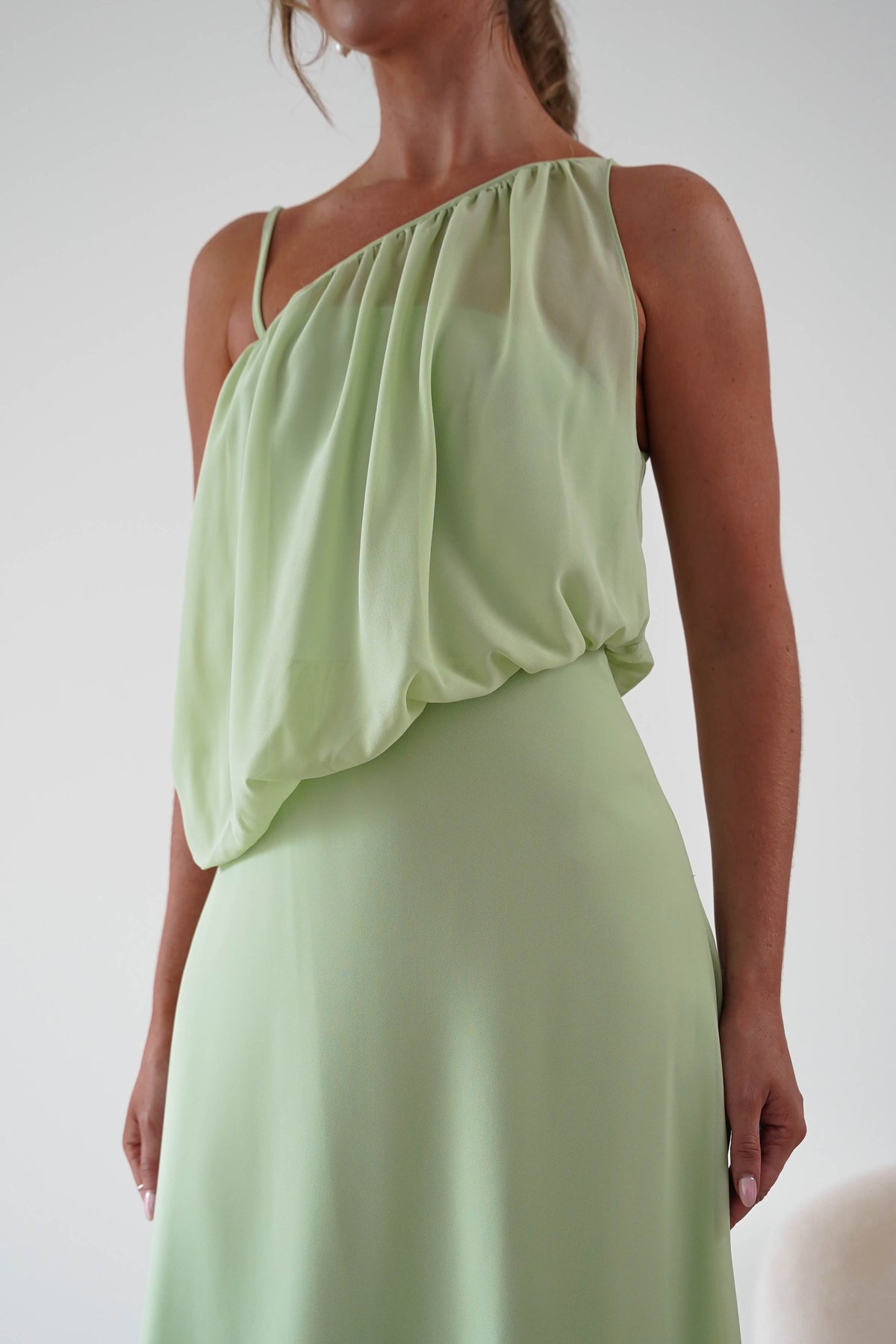 Oh Hello Clothing Women > Clothing > Dresses 1*DONE*-INDIKAH-HRTO147F-sage Asymmetric Draped Maxi Dress (Copy)