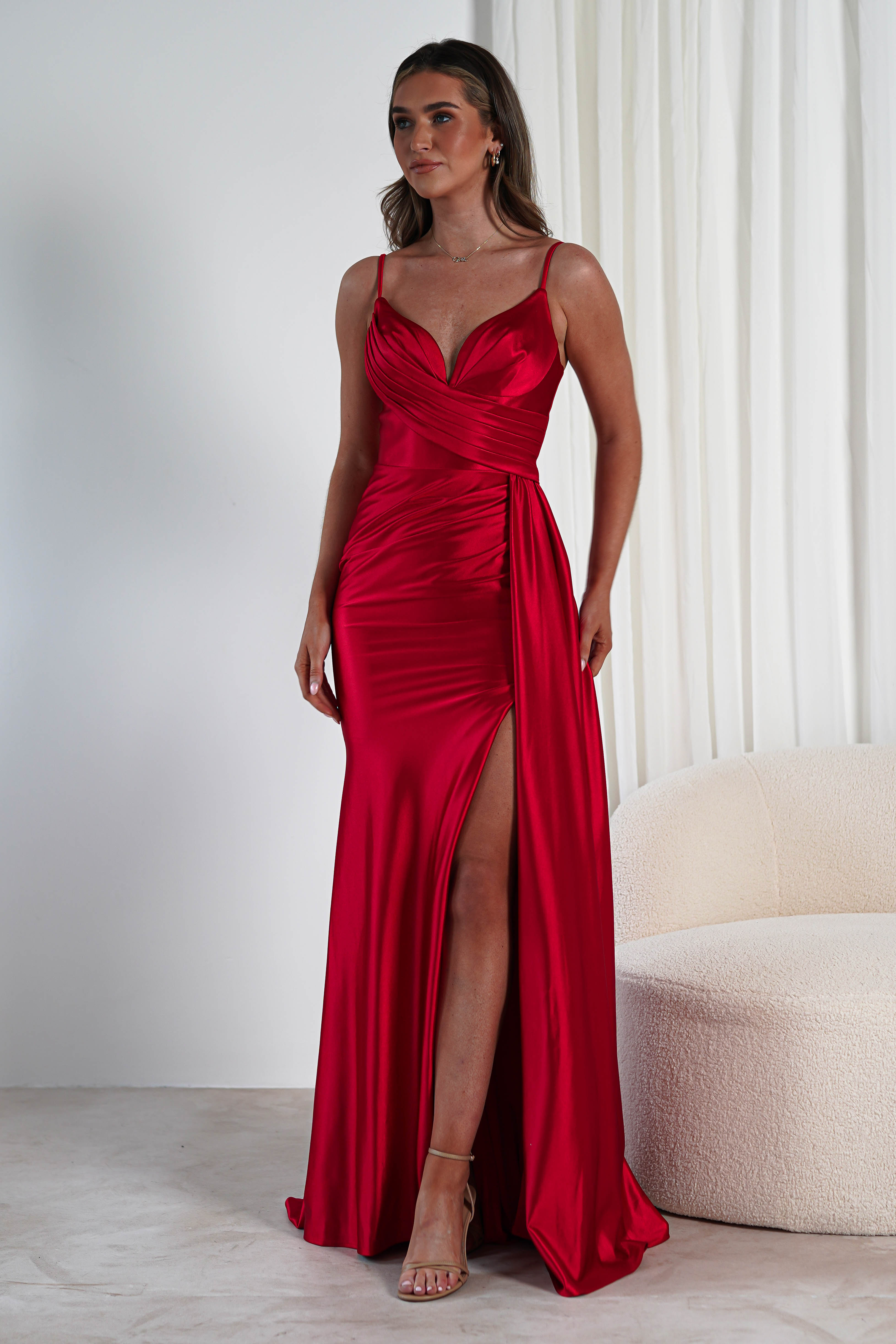 Ashleigh Bodycon Gown | Red | Debs & Prom | Formal Gown | Oh Hello Clothing