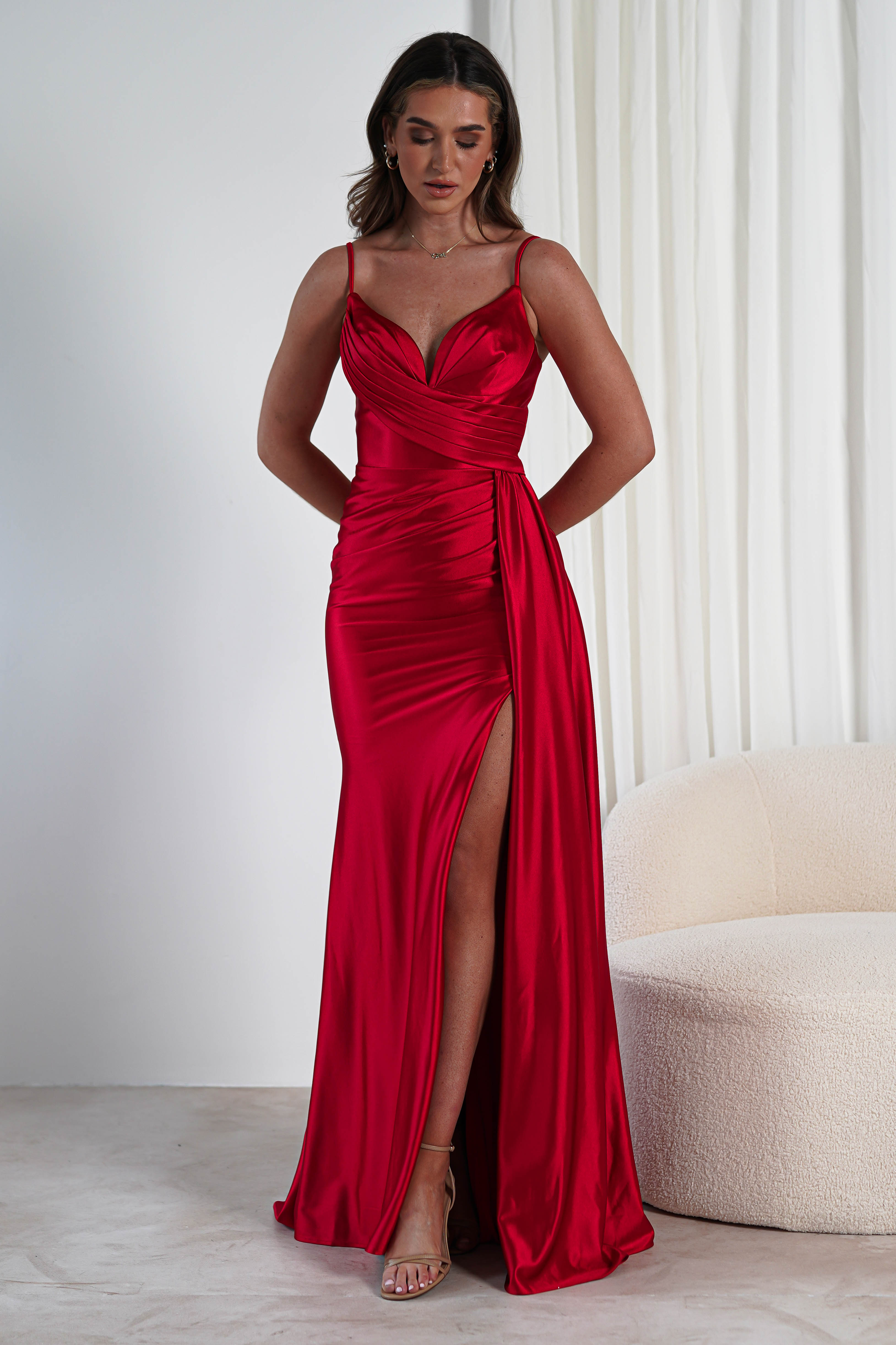 Ashleigh Bodycon Gown | Red | Debs & Prom | Formal Gown | Oh Hello Clothing