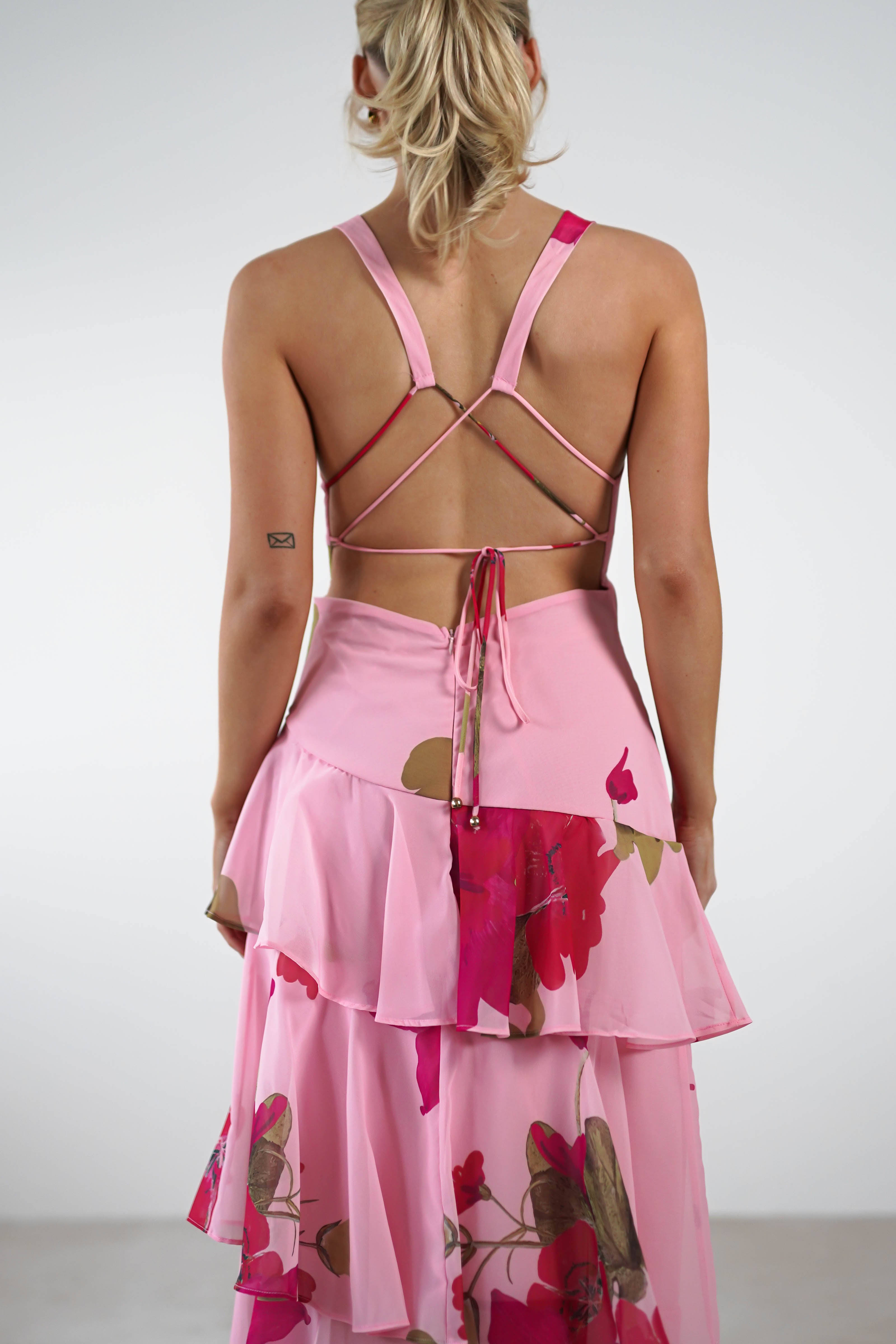 Lenora Floral Print Maxi Dress Pink | Wedding Guest Dress | Maxi | Oh Hello Clothing