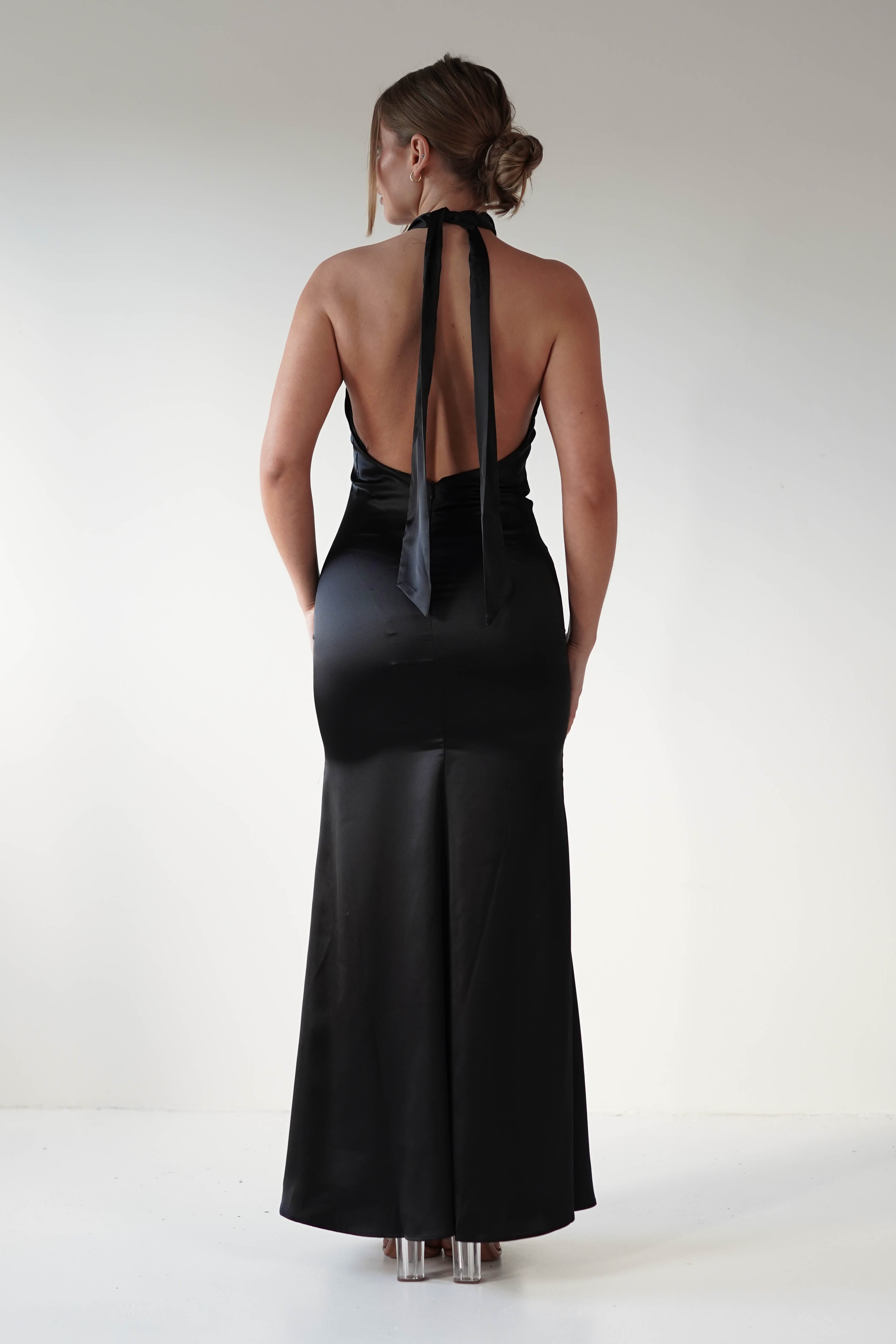 Kartia Halterneck Maxi Gown | Black | Debs & Prom | Formal Gown | Oh Hello Clothing