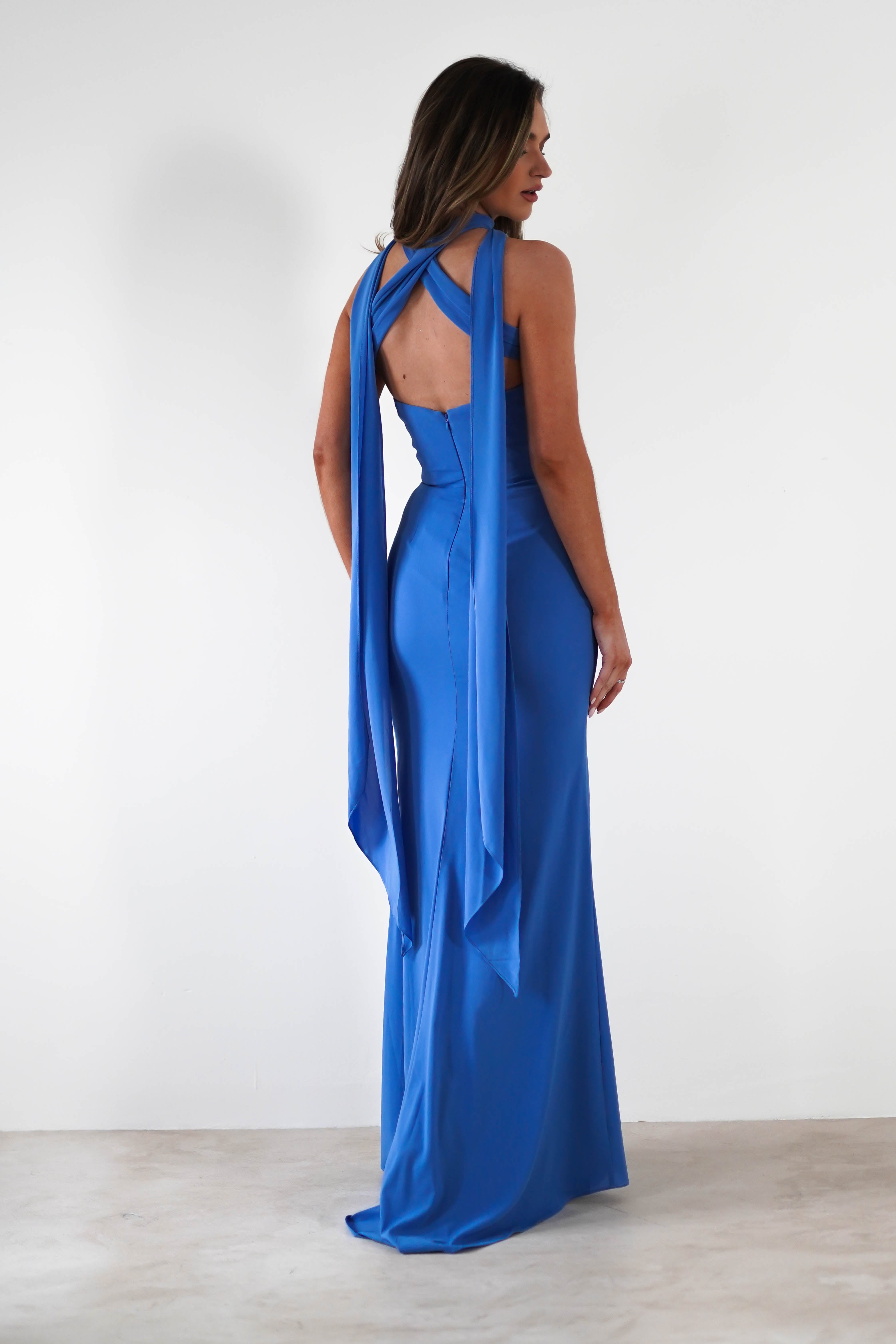 Lisa Multiway Chiffon Gown | Blue | Debs & Prom | Formal Gown | Oh Hello Clothing