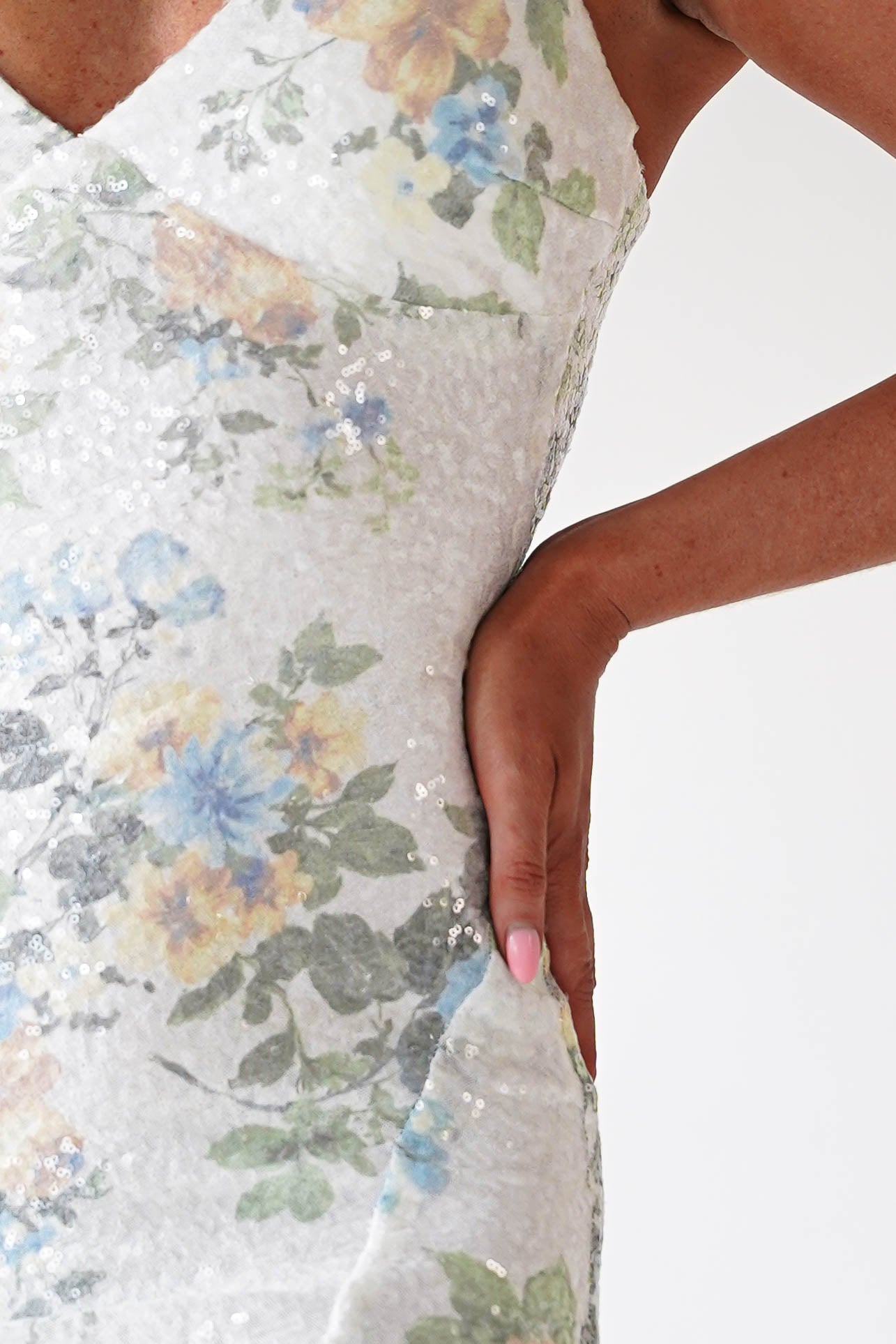 Oh Hello Clothing Women > Clothing > Dresses 1*DONE - LOVESOME-CD30948-Light blue SEQUIN GOWN (Copy)