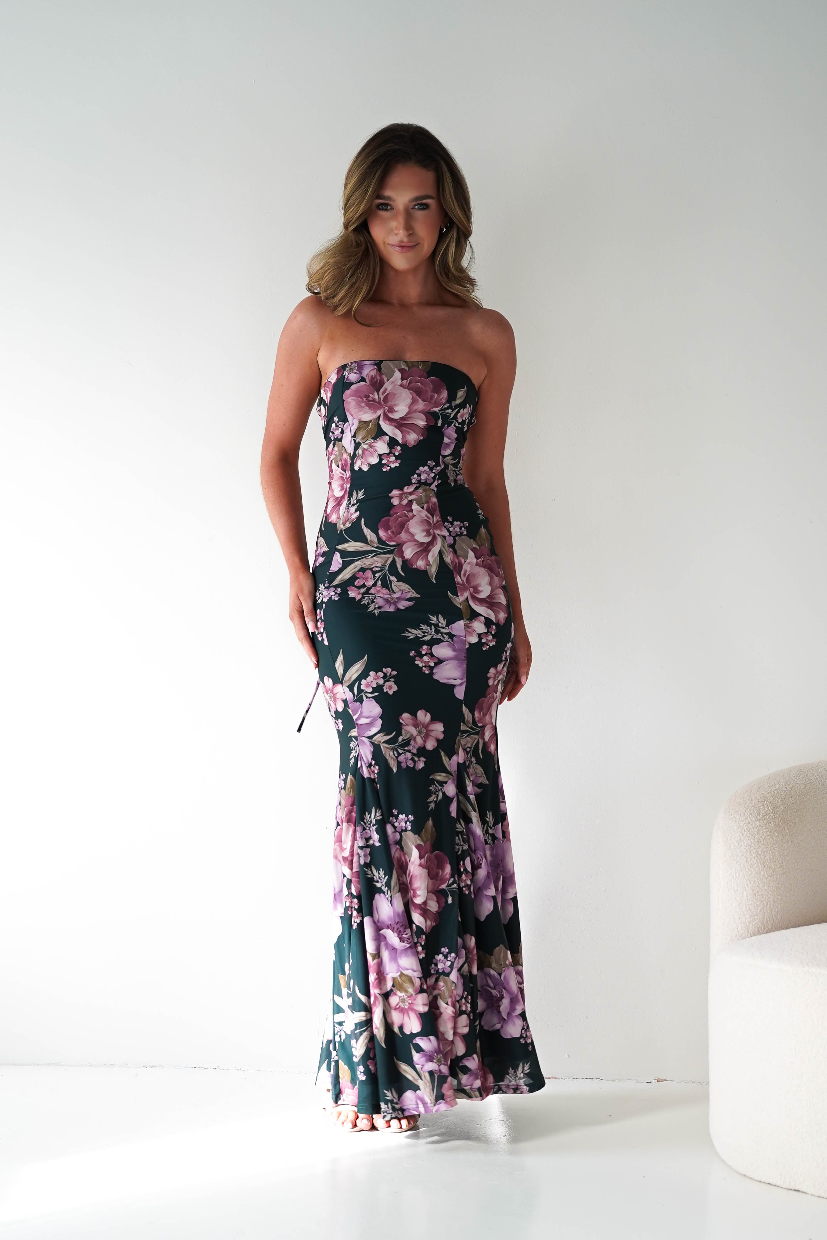 Oh Hello Clothing Women > Clothing > Dresses 1*DONE - LOVESOME-CD55832- HUNTER/LAVENDER DRESS