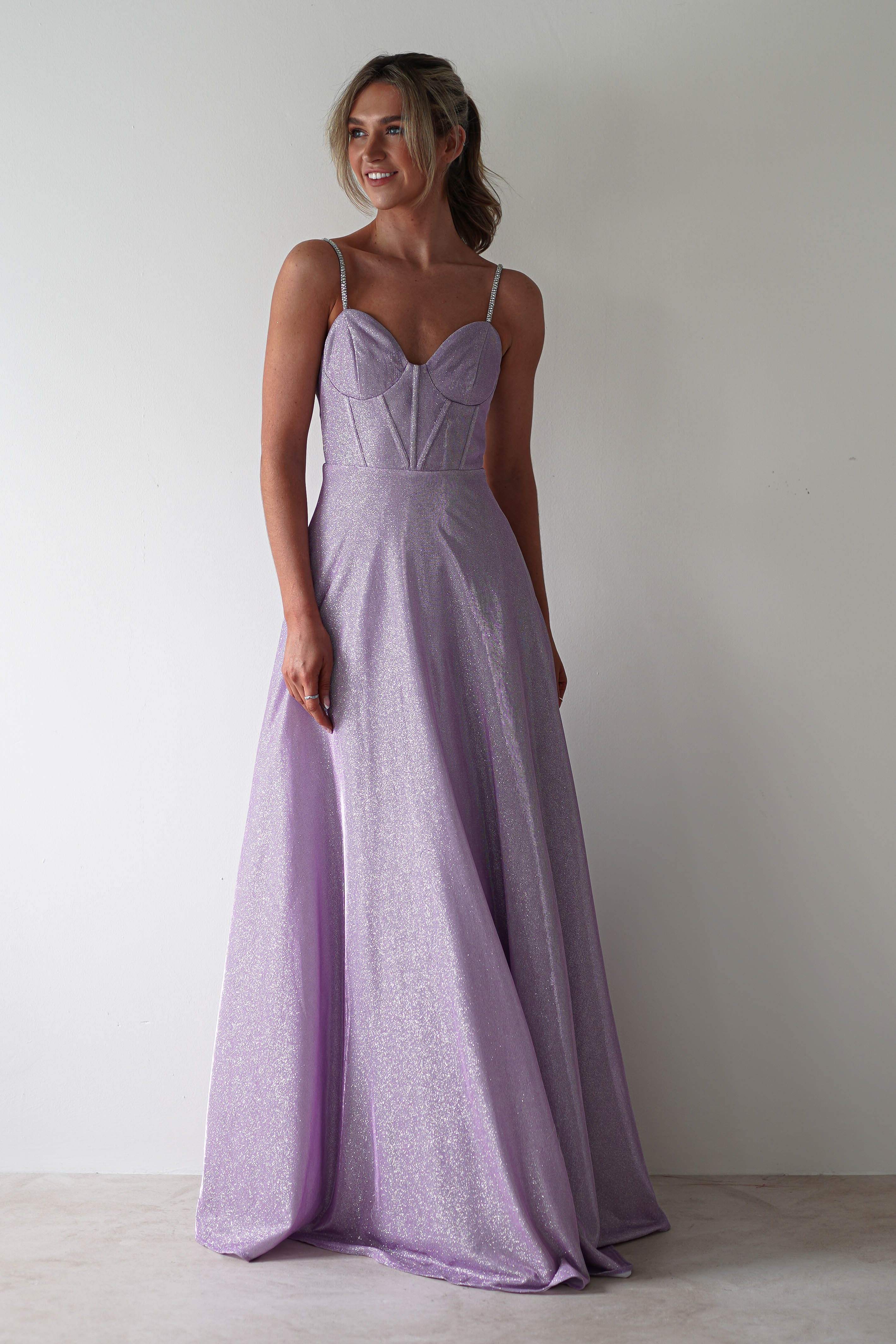 Marlene Glitter Gown | Lavendar | Debs & Prom | Formal Gown | Oh Hello Clothing
