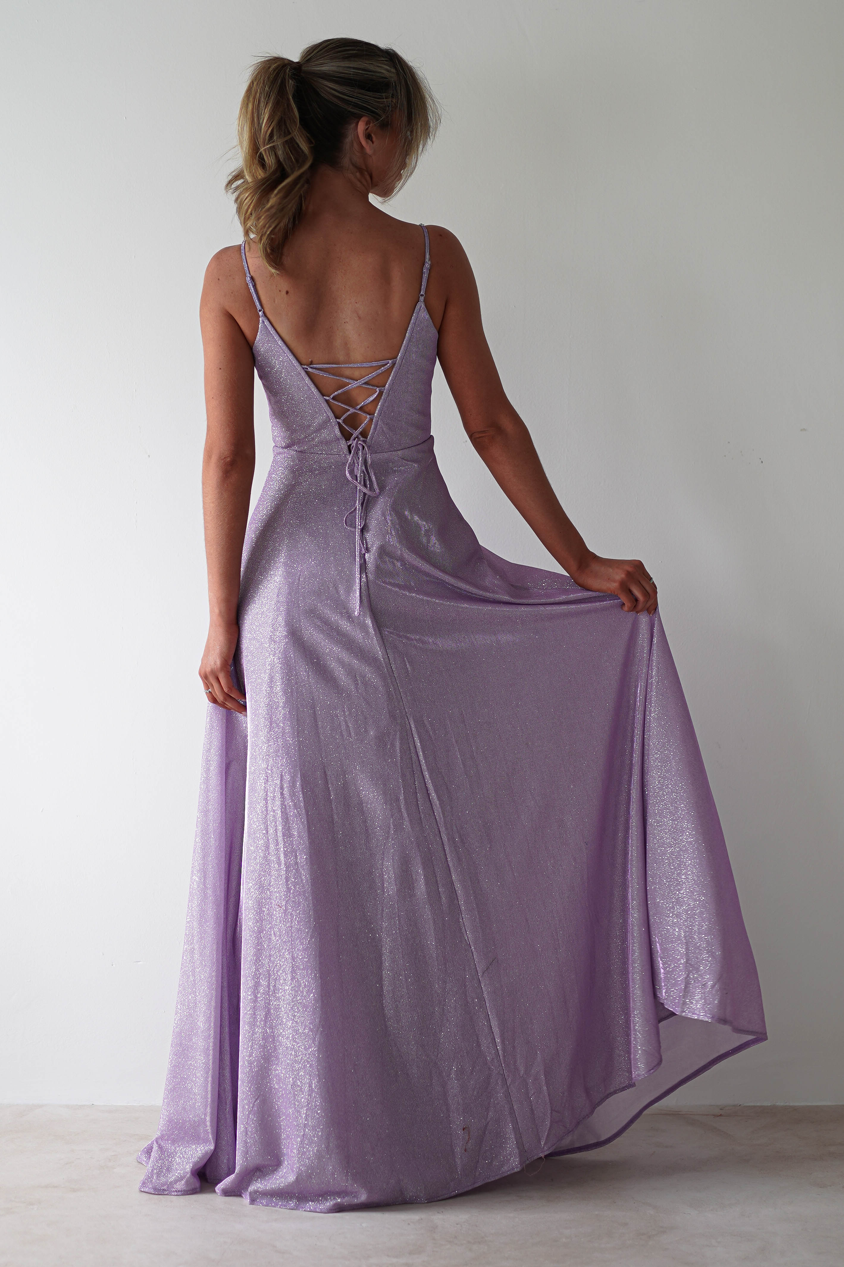 Marlene Glitter Gown | Lavendar | Debs & Prom | Formal Gown | Oh Hello Clothing