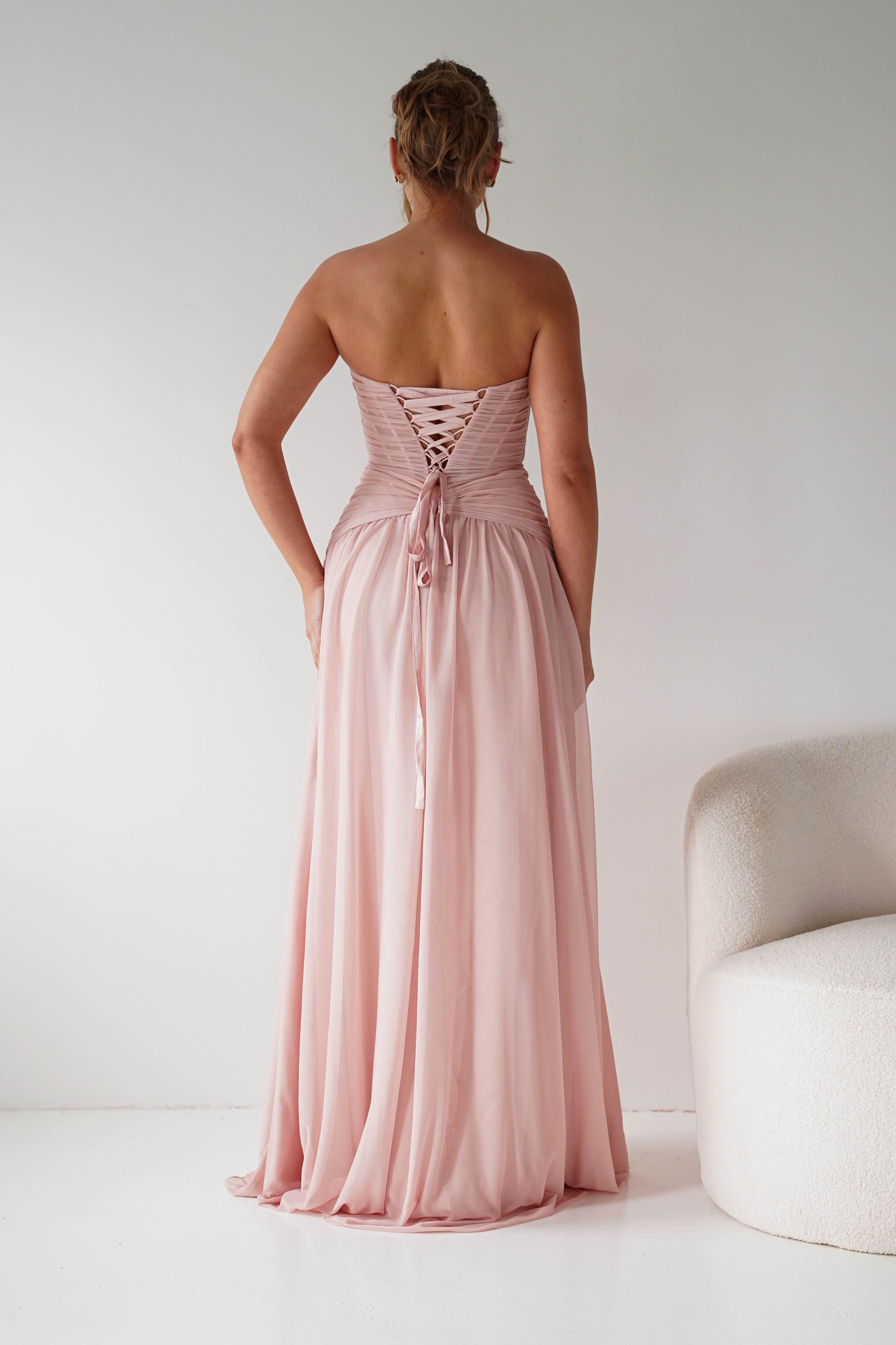 Oh Hello Clothing Women > Clothing > Dresses 1*done-Nicolette Strapless Chiffon Maxi Gown | new colour blush
