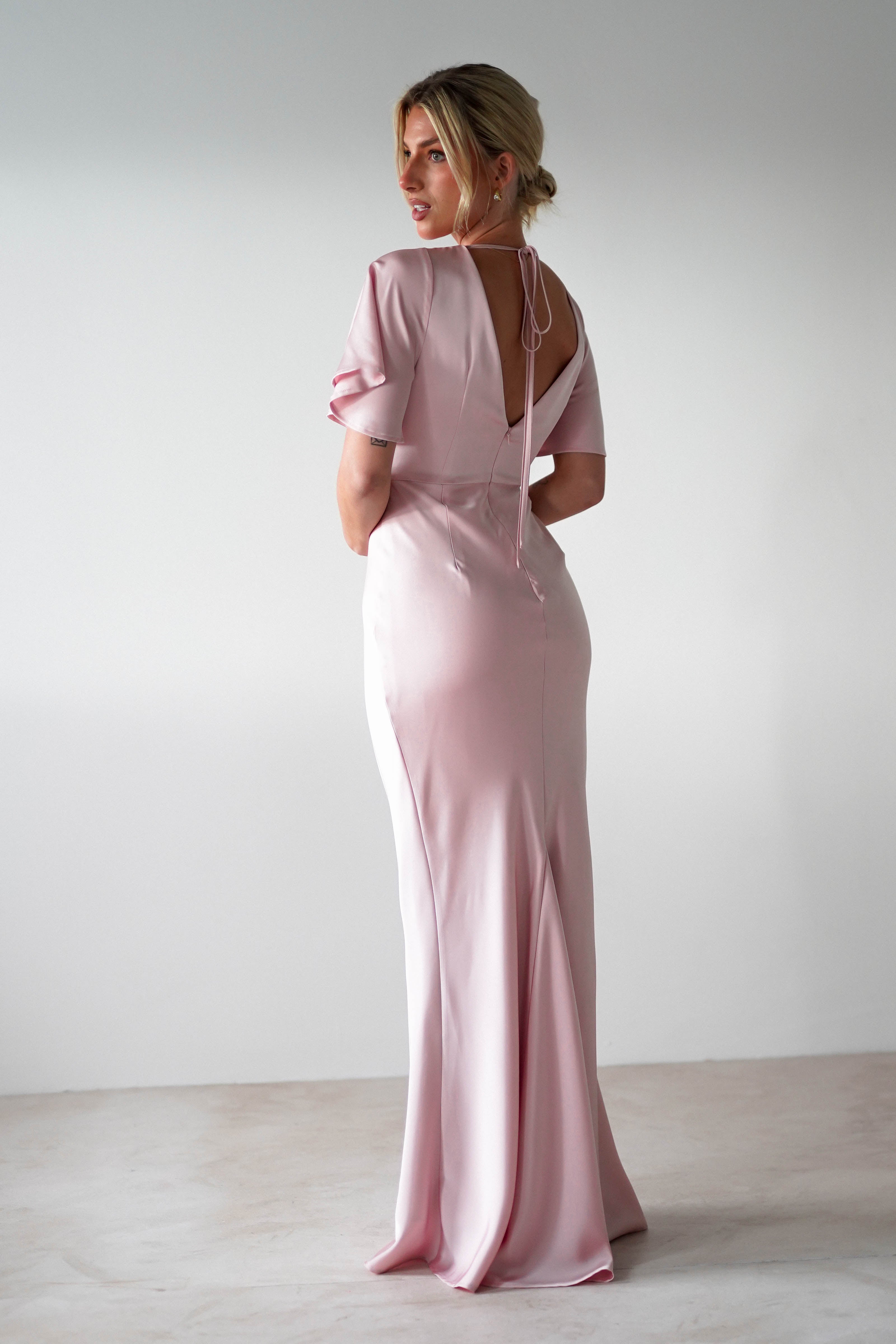 Olivia Matte Satin Maxi Dress | Periwinkle Blue | Bridesmaid Dress | Oh Hello Clothing