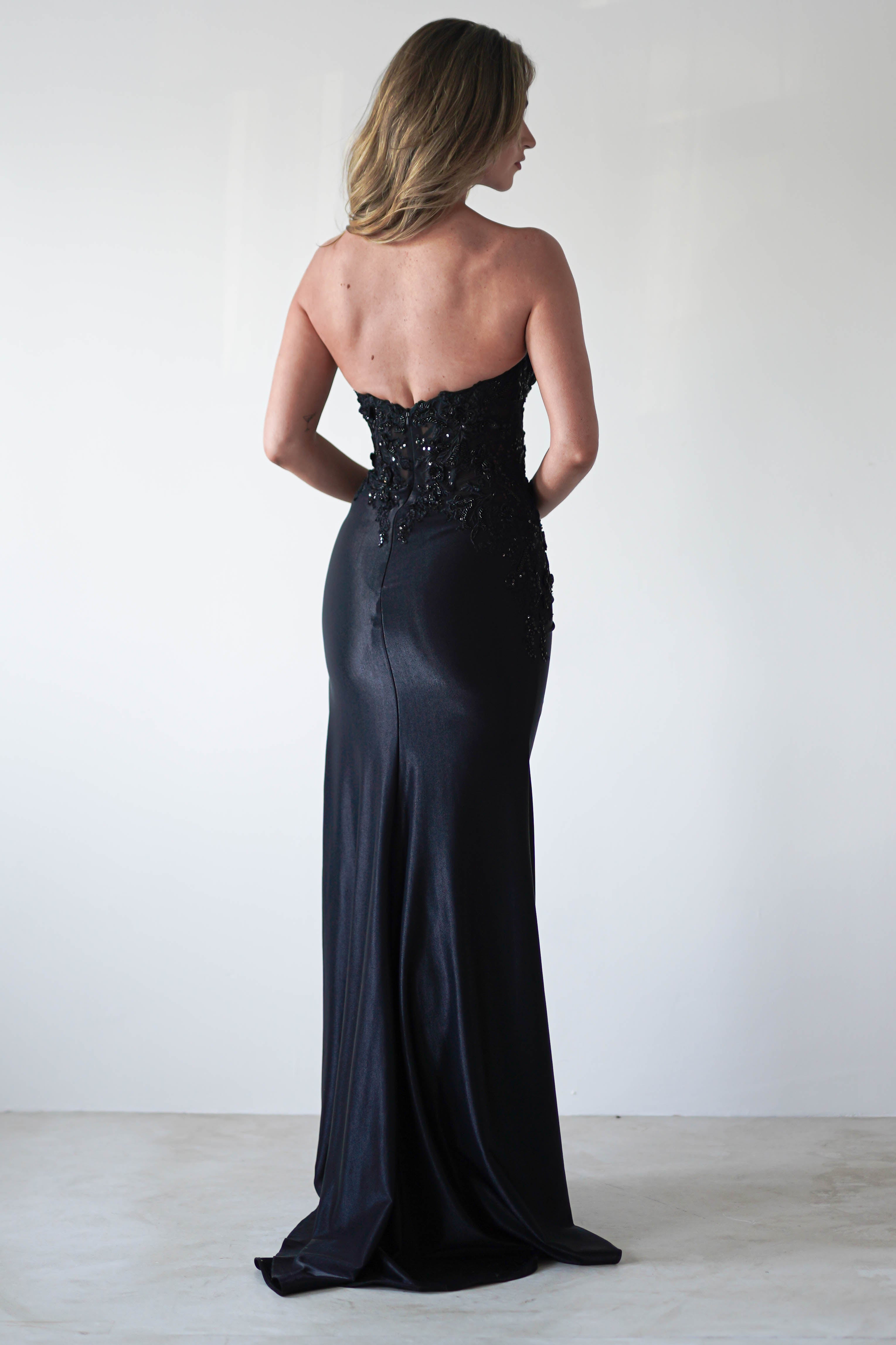 Perla Embellished Gown | Black | Debs & Prom | Formal Gown | Oh Hello Clothing