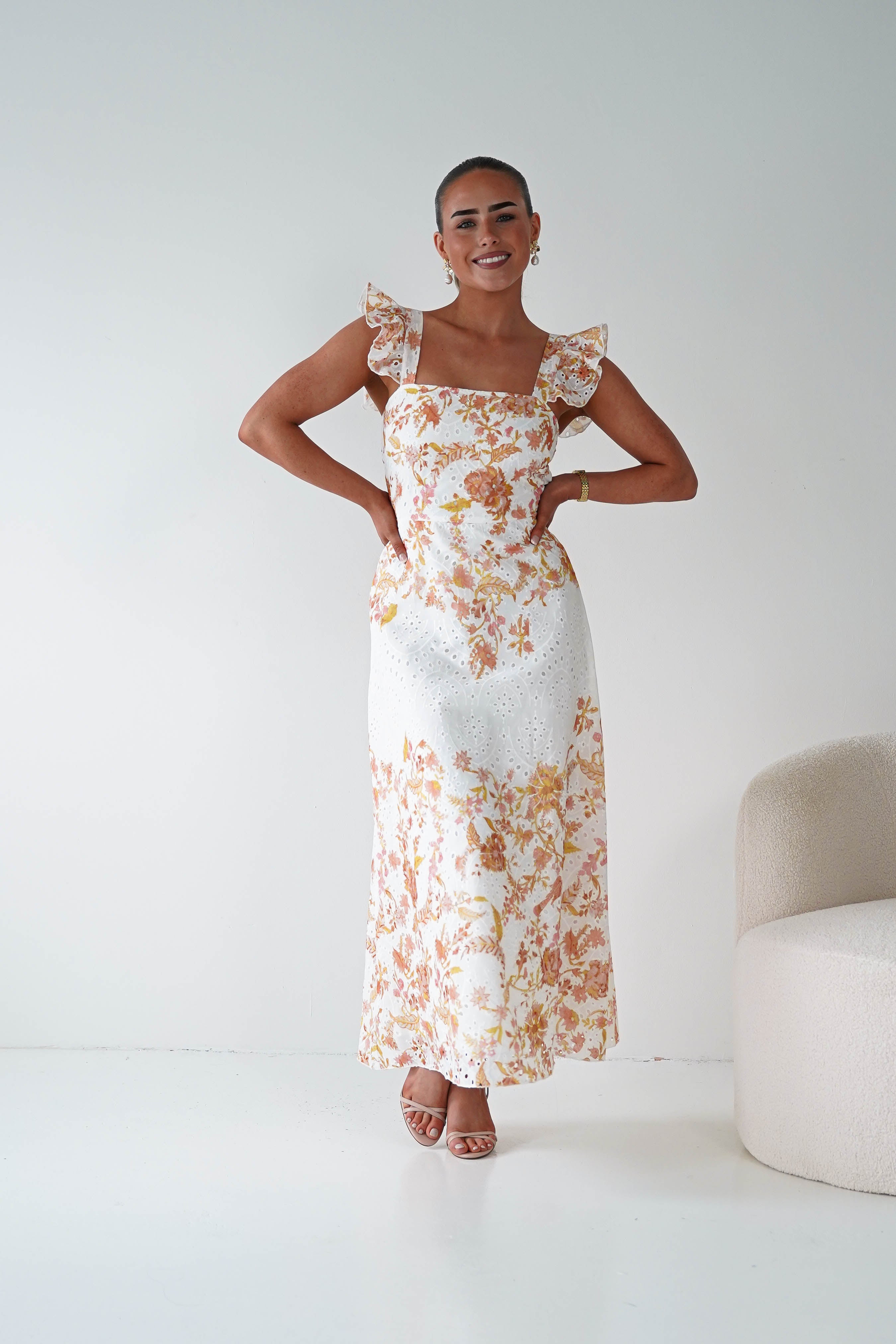 Oh Hello Clothing Women > Clothing > Dresses 1*DONE -S18801-ORLA BRODERIE ANGLAise FLORAL DRESS