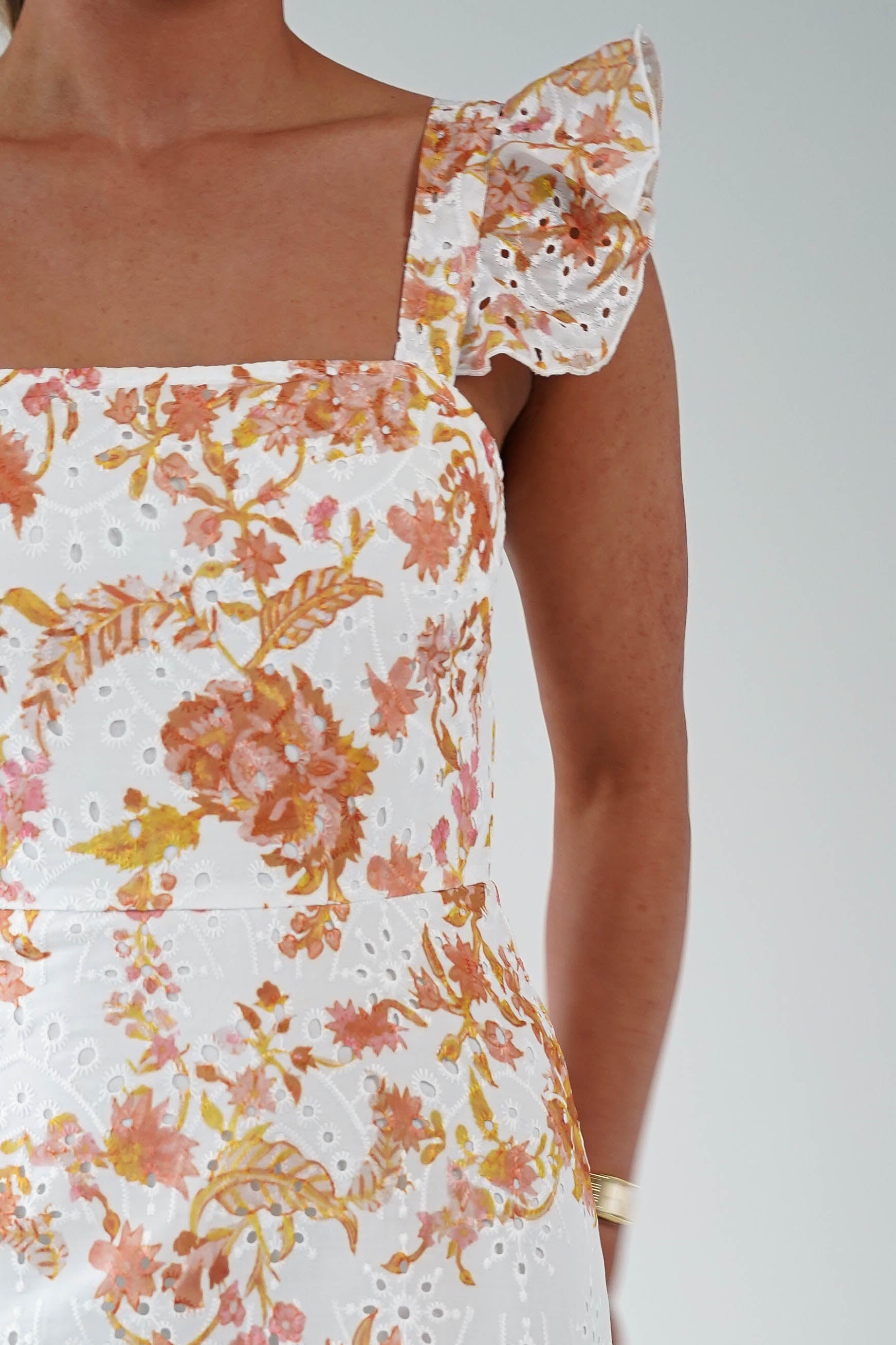 Oh Hello Clothing Women > Clothing > Dresses 1*DONE -S18801-ORLA BRODERIE ANGLAise FLORAL DRESS
