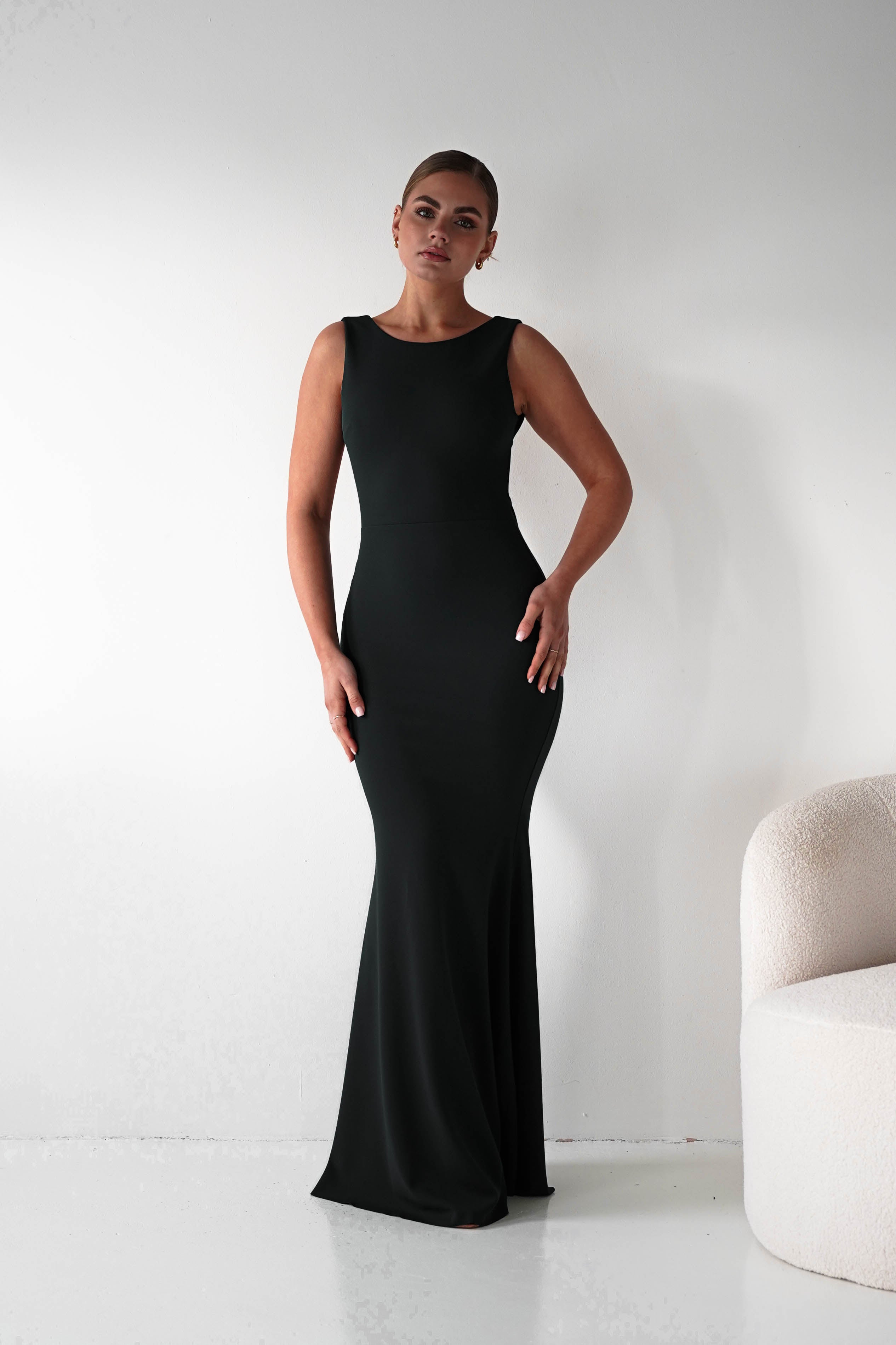 Oh Hello Clothing Women > Clothing > Dresses 1*DONE- Samantha Bow Detail Maxi Dress | BLACK
