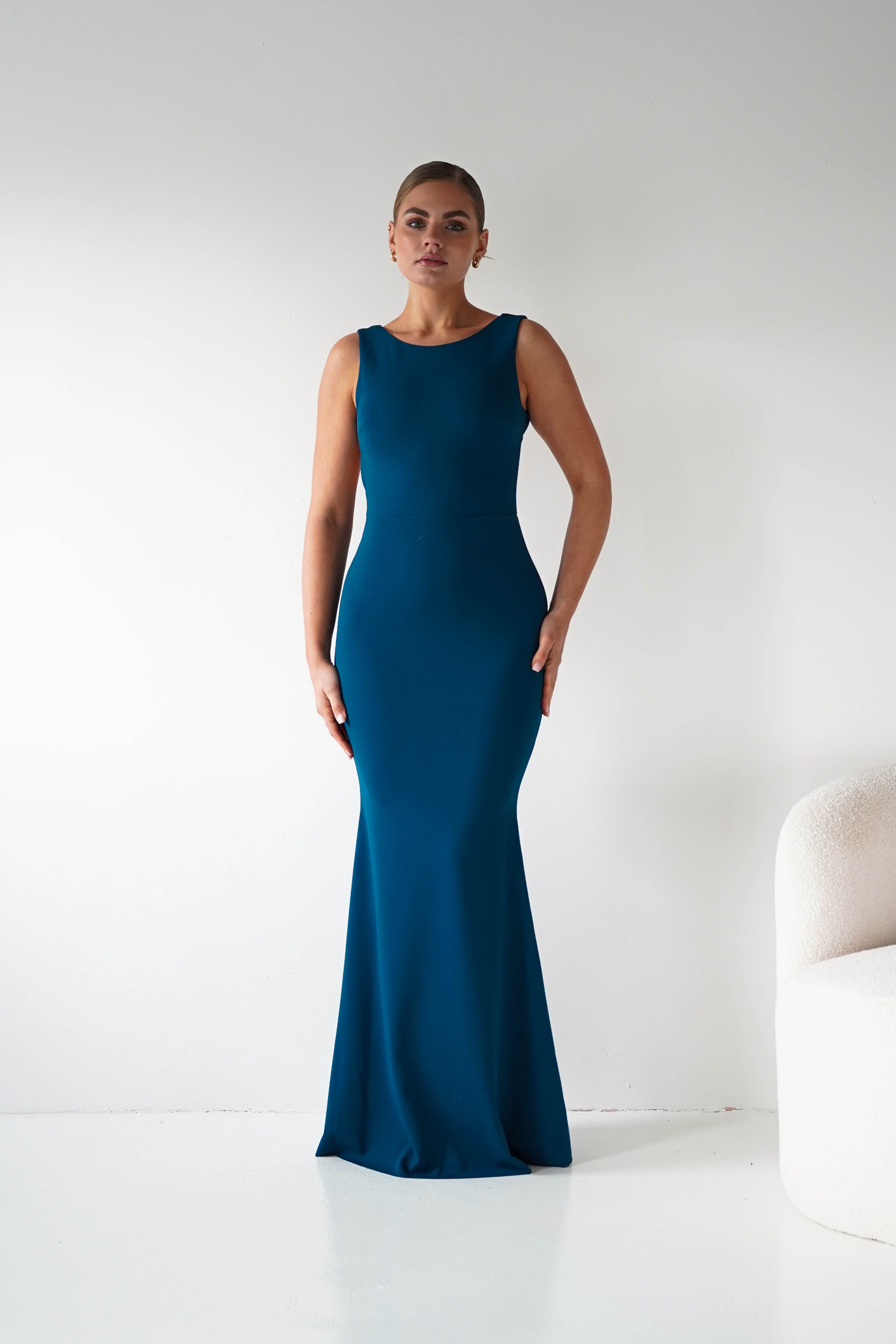 Oh Hello Clothing Women > Clothing > Dresses 1*DONE- Samantha Bow Detail Maxi Dress |TEAL