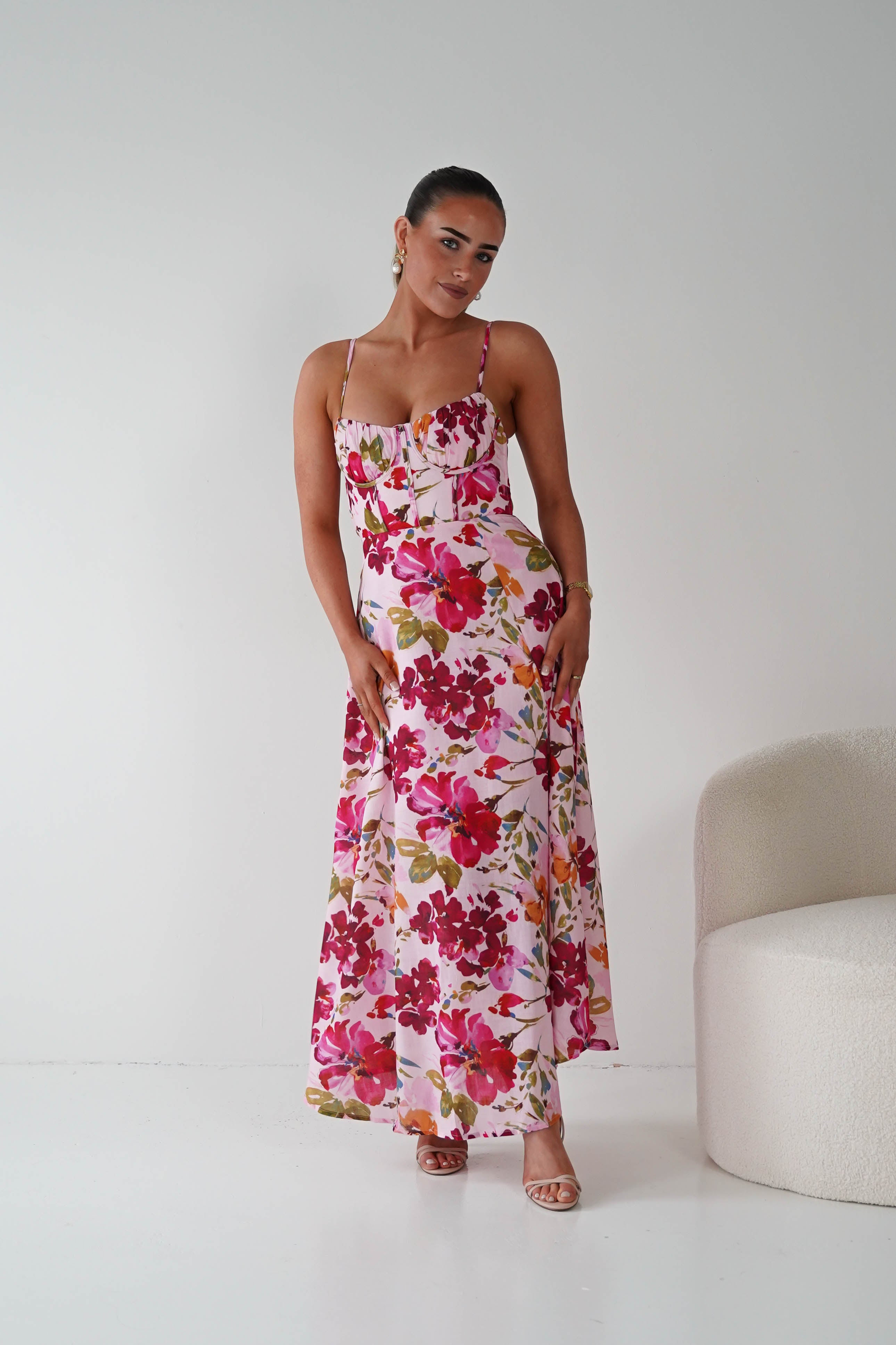 Oh Hello Clothing Women > Clothing > Dresses 1*DONE -SASHA-64272b14- Pink floral print midi dress ( had this print before )