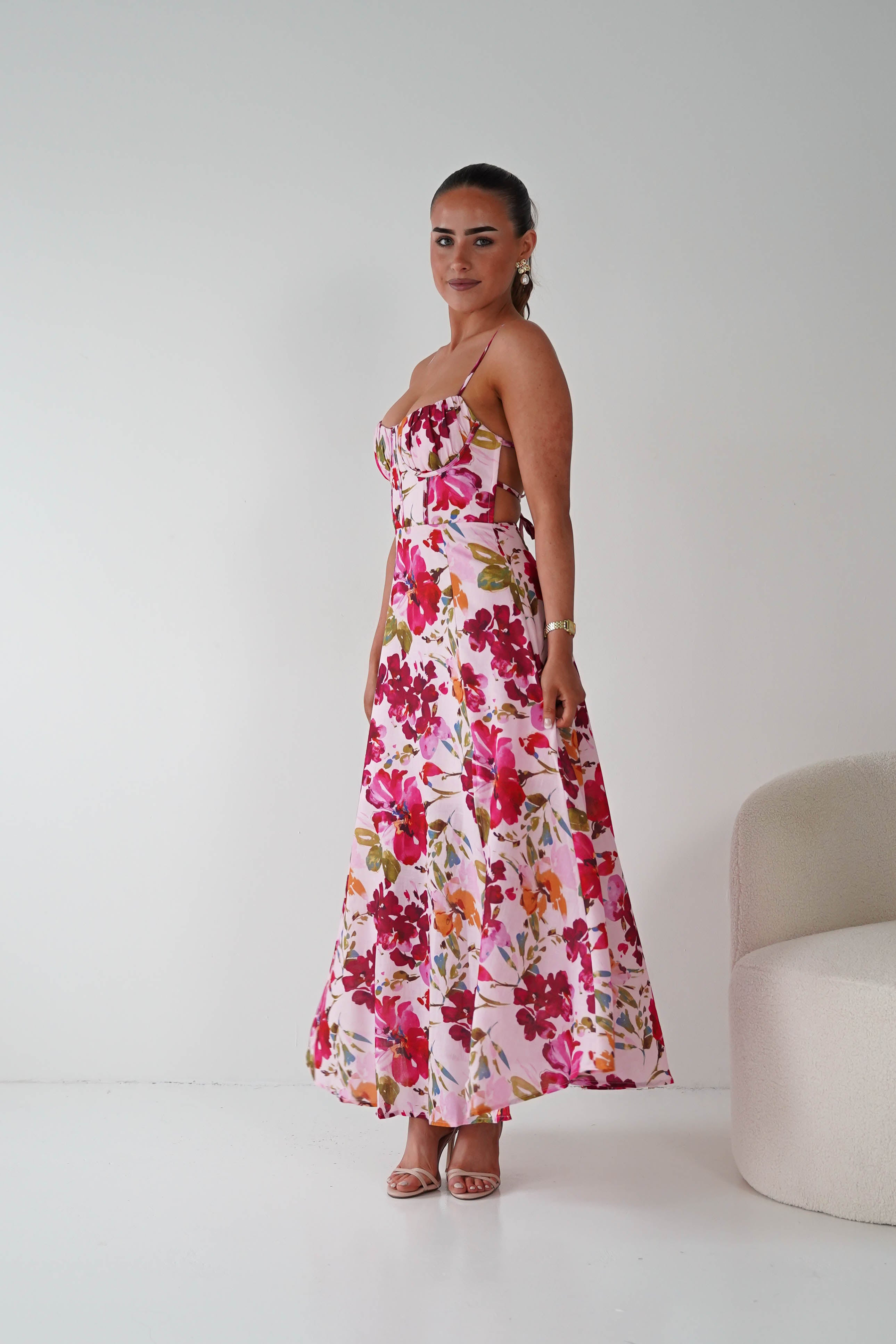 Oh Hello Clothing Women > Clothing > Dresses 1*DONE -SASHA-64272b14- Pink floral print midi dress ( had this print before )