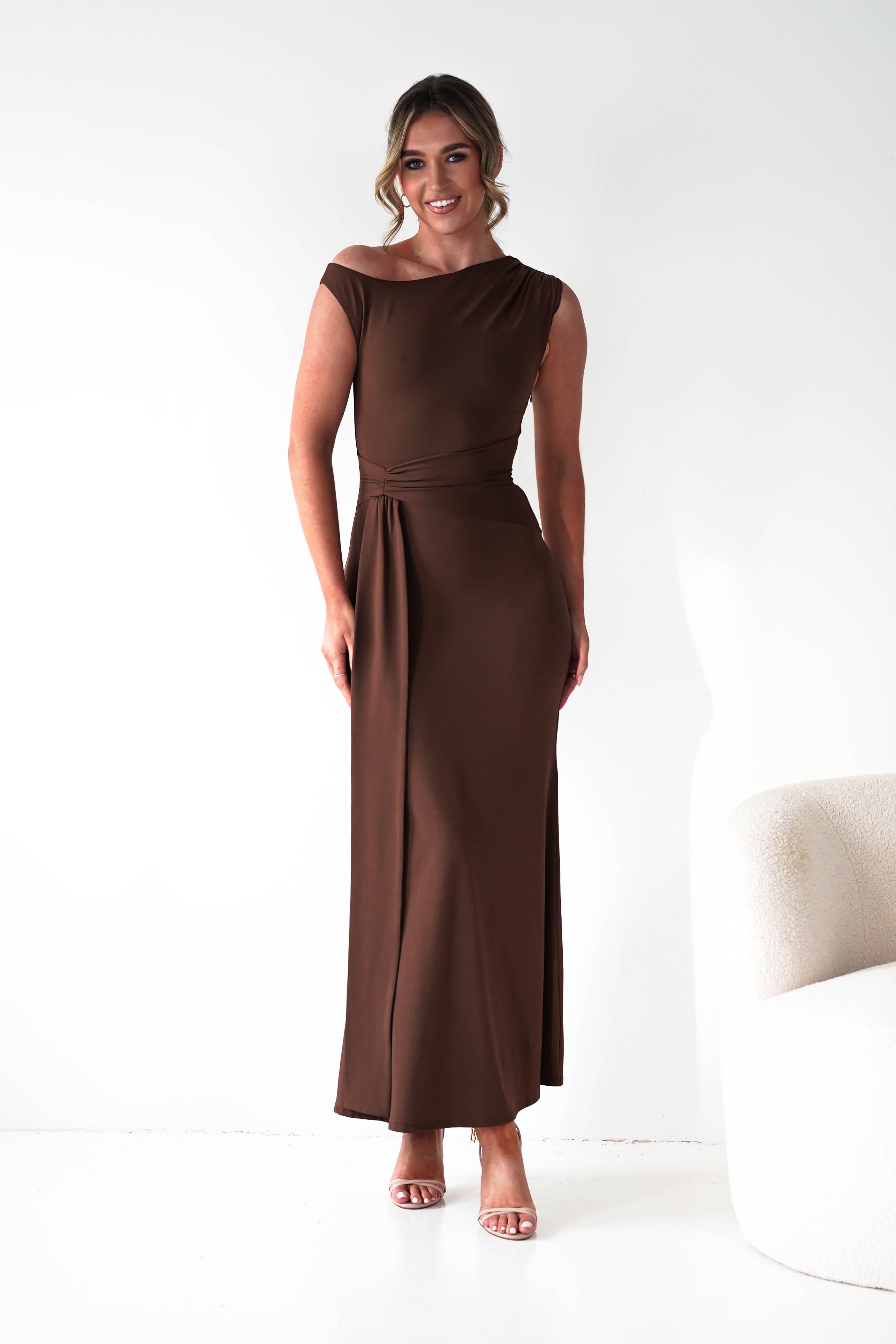 Oh Hello Clothing Dresses 1*DONE - Sleevless midi dress-brown