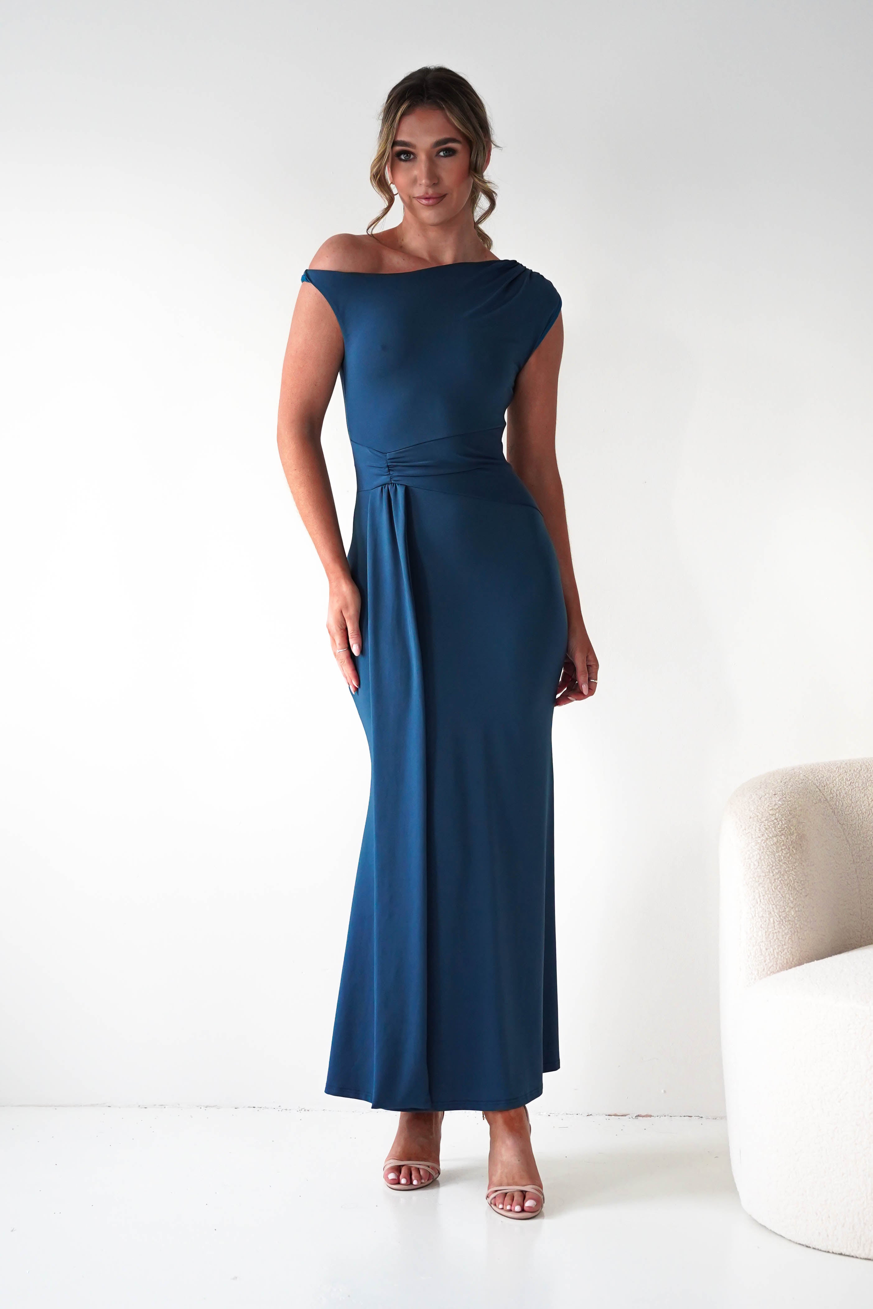 Oh Hello Clothing Dresses 1*DONE - Sleevless midi NAVY dress-OH25027