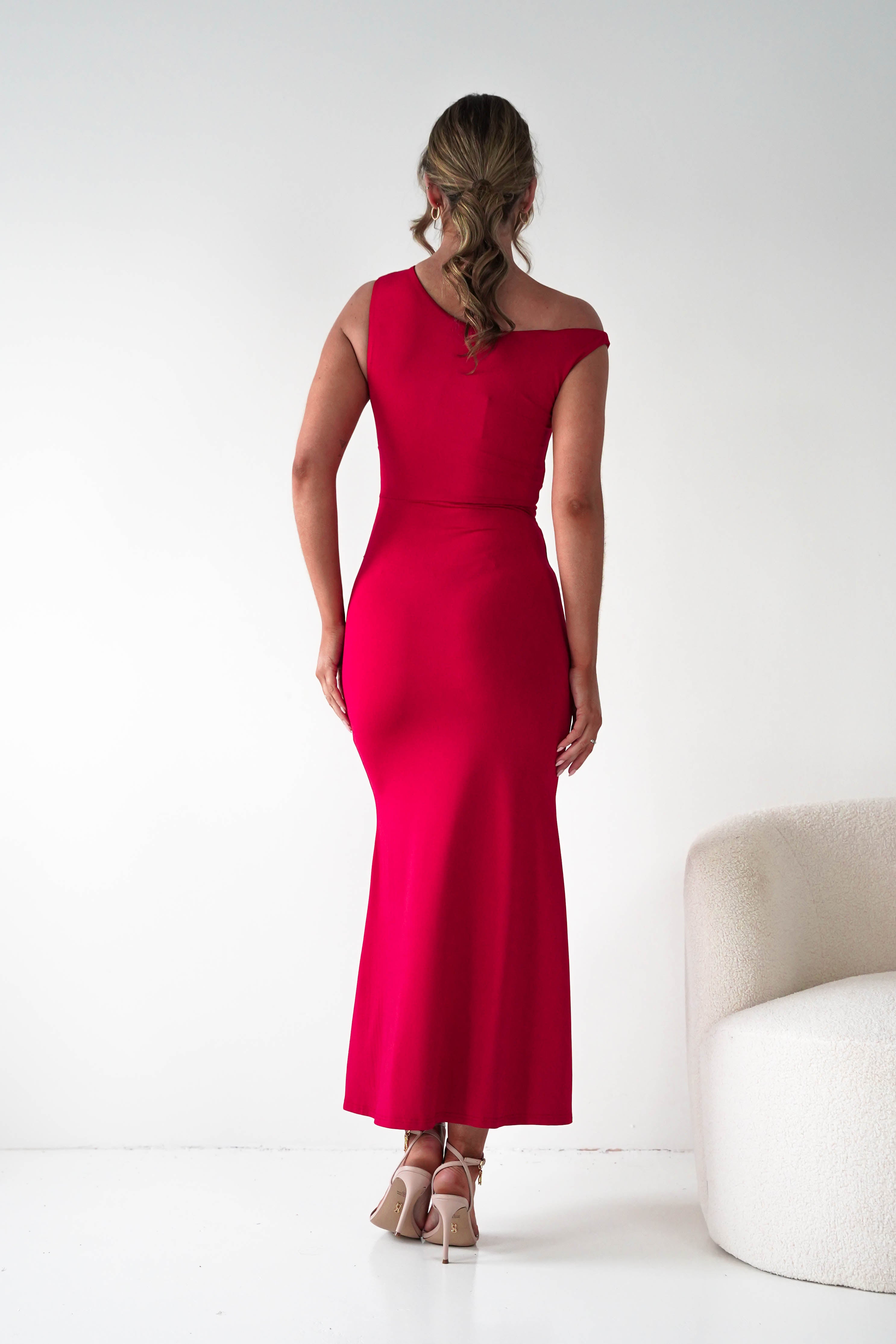 Oh Hello Clothing Dresses 1*DONE - Sleevless midi red dress-OH25027 (Copy)