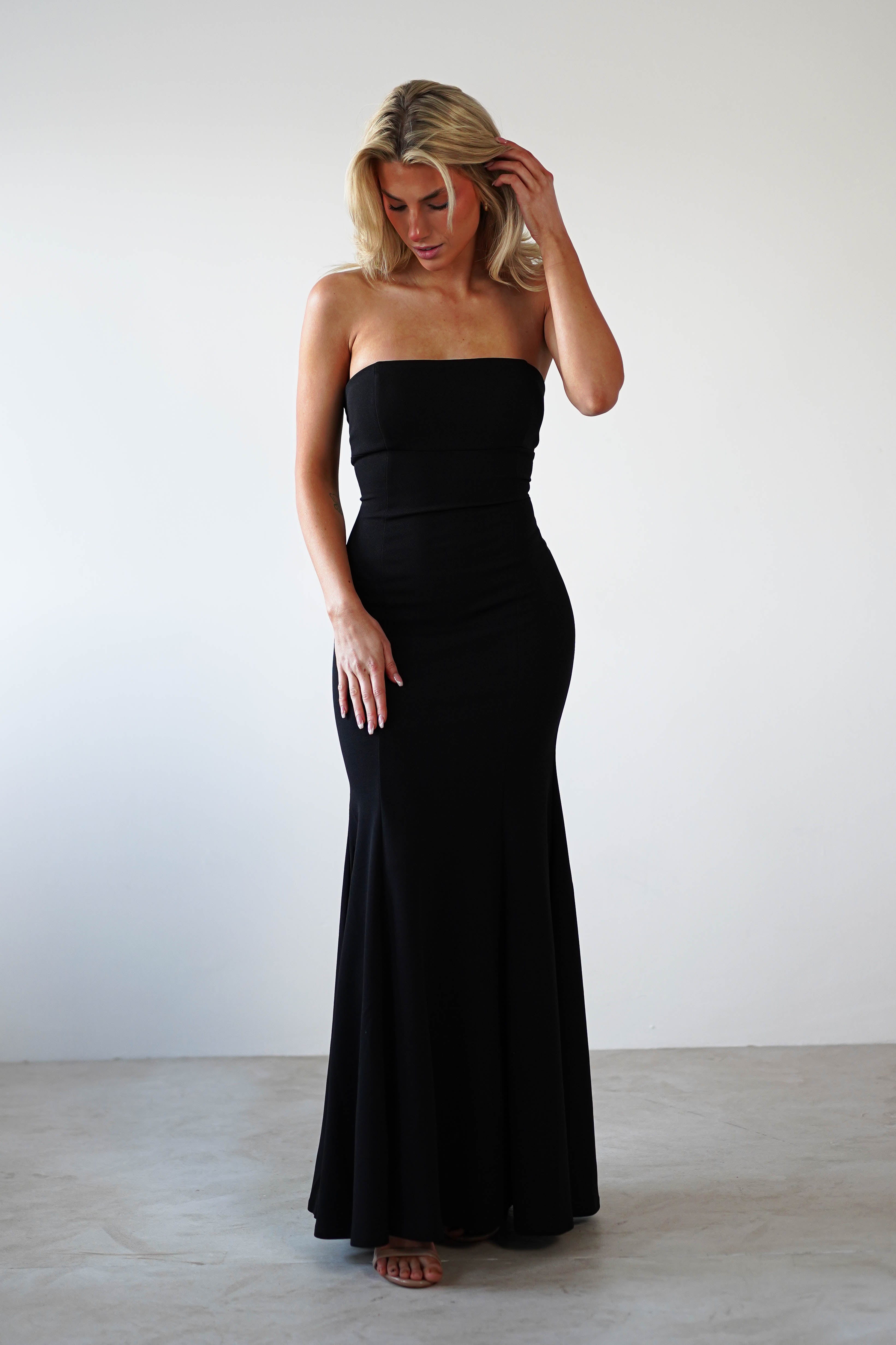 Charla Bodycon Maxi Gown | Black | Debs & Prom | Formal Gown | Oh Hello Clothing