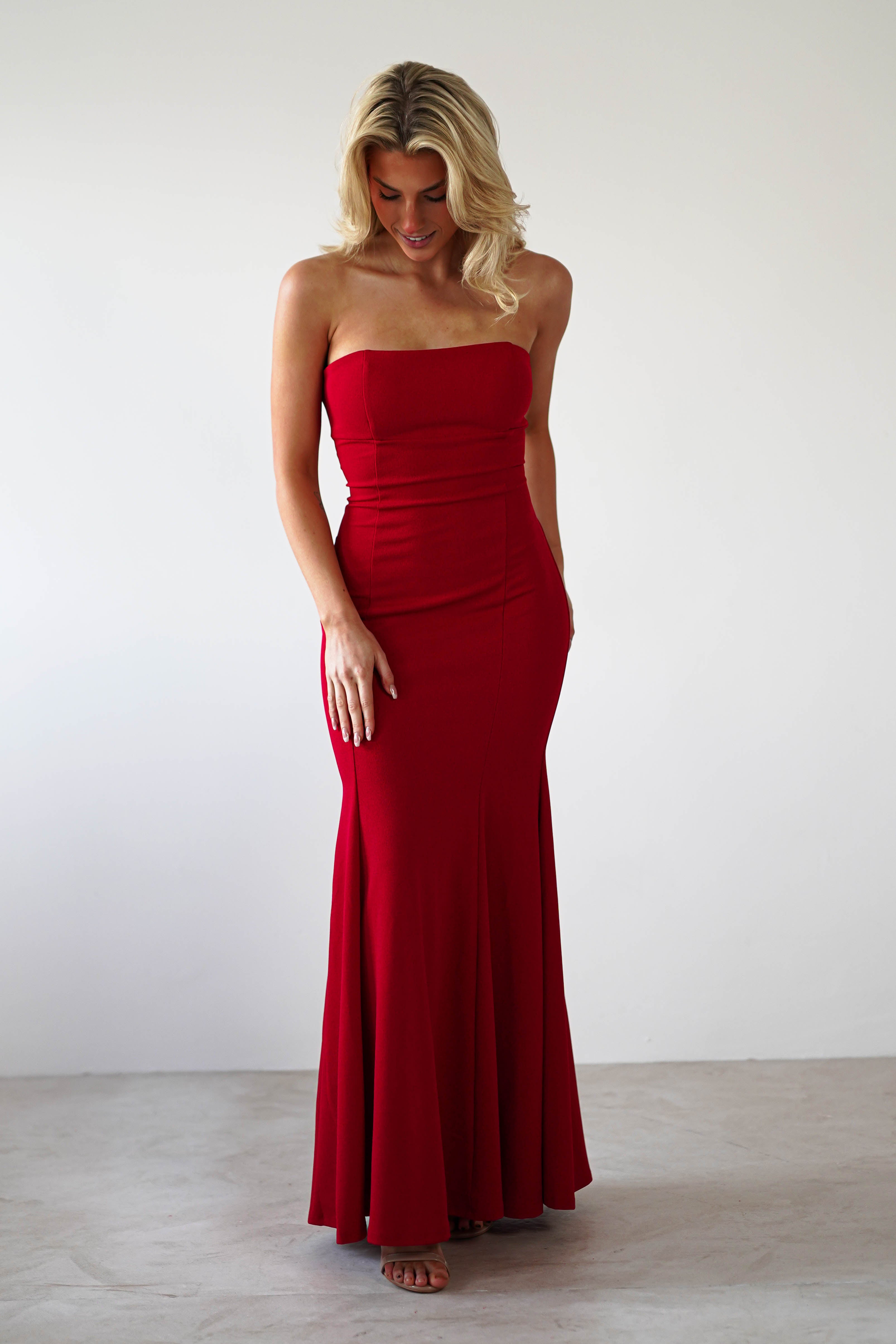 Charla Bodycon Maxi Gown | Red | Debs & Prom | Formal Gown | Oh Hello Clothing