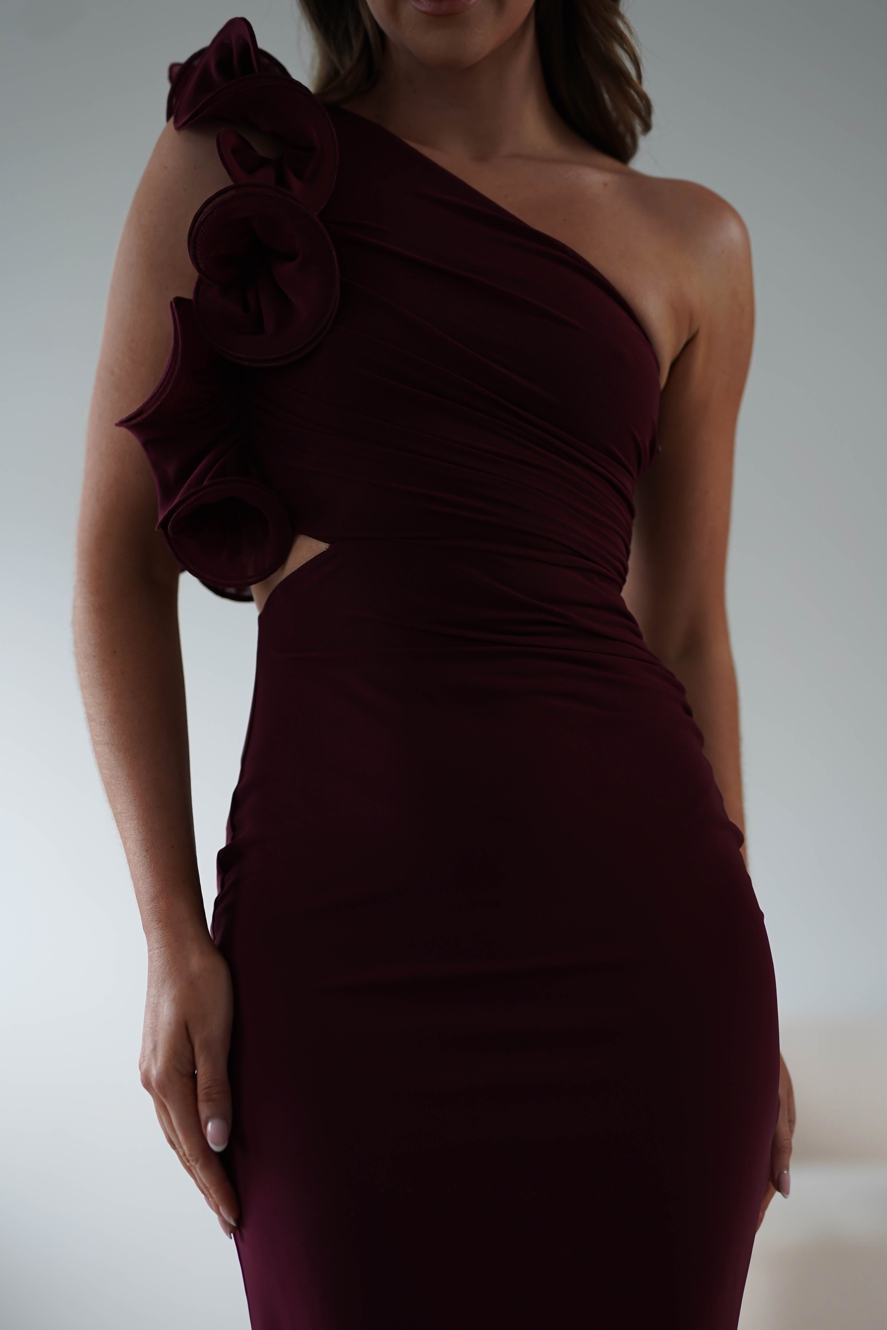 Sydney Bodycon Maxi Dress Wine | Wedding Guest Dress | Bodycon | Maxi | Oh Hello Clothing