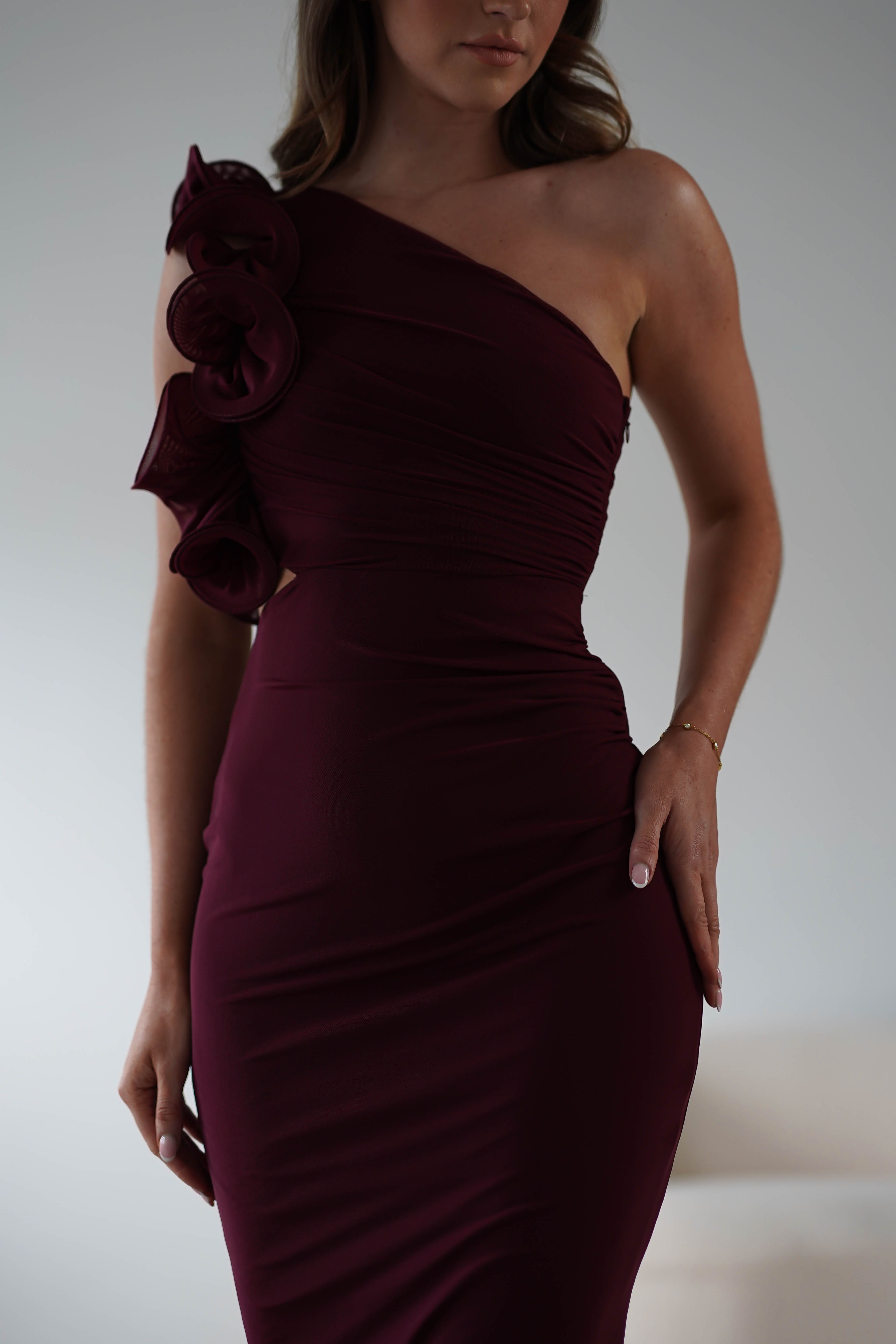Sydney Bodycon Maxi Dress Wine | Wedding Guest Dress | Bodycon | Maxi | Oh Hello Clothing