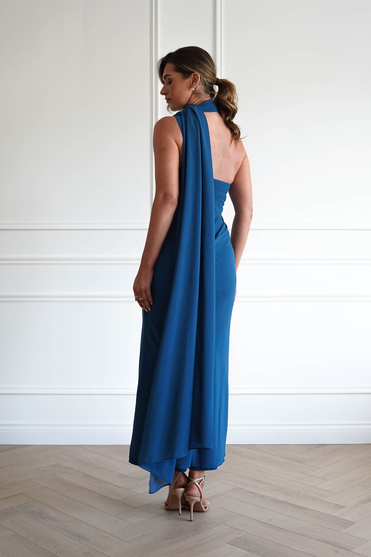 1*DONE-Hathaway Chiffon Drape Maxi Dress | TEAL-Oh Hello Clothing