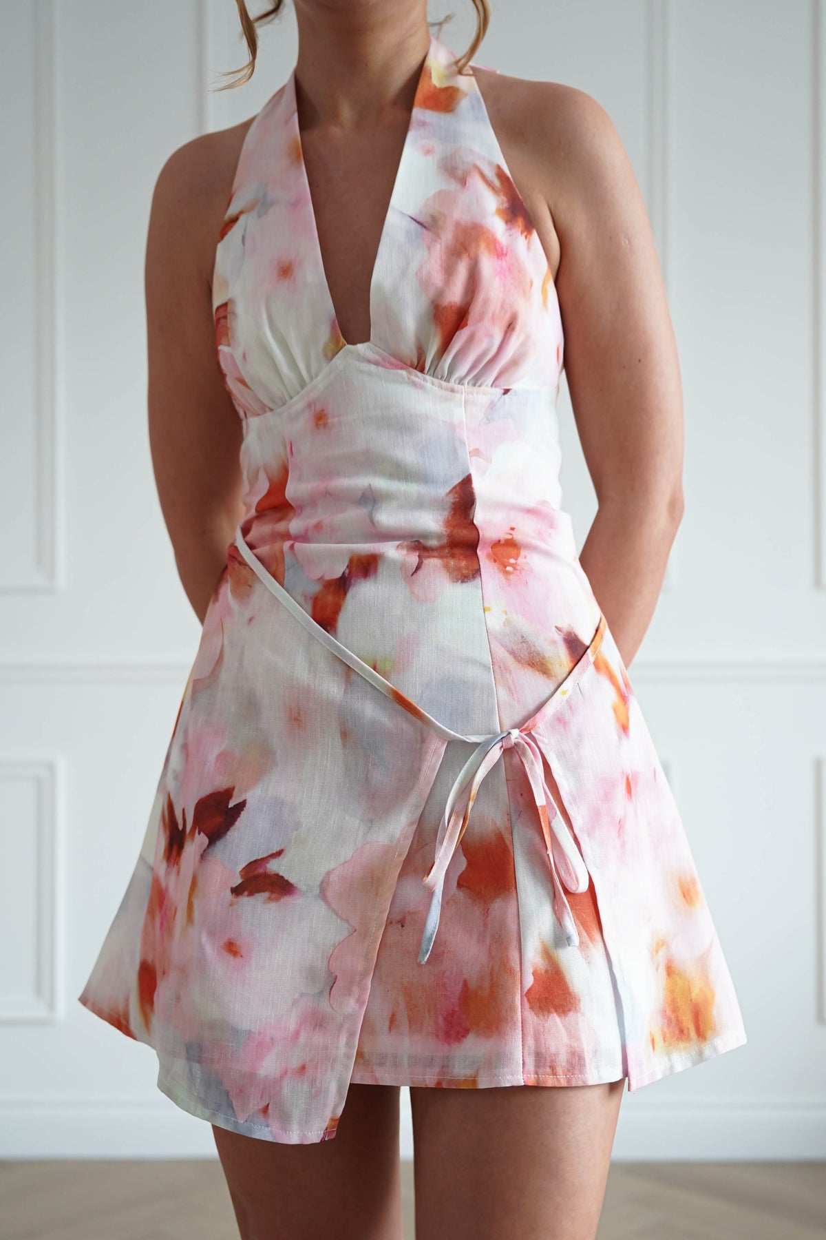Amelia Cotton Floral Mini Dress | Mixed Print-Oh Hello Clothing