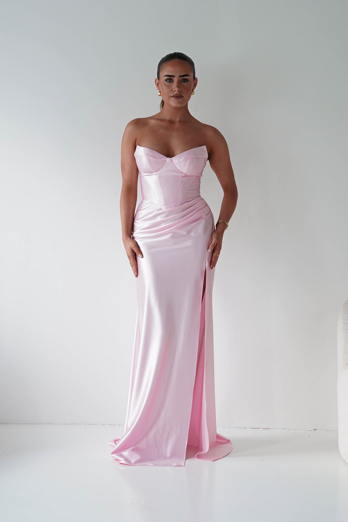 Ashley Strapless Bodycon Gown | Pink-Oh Hello Clothing