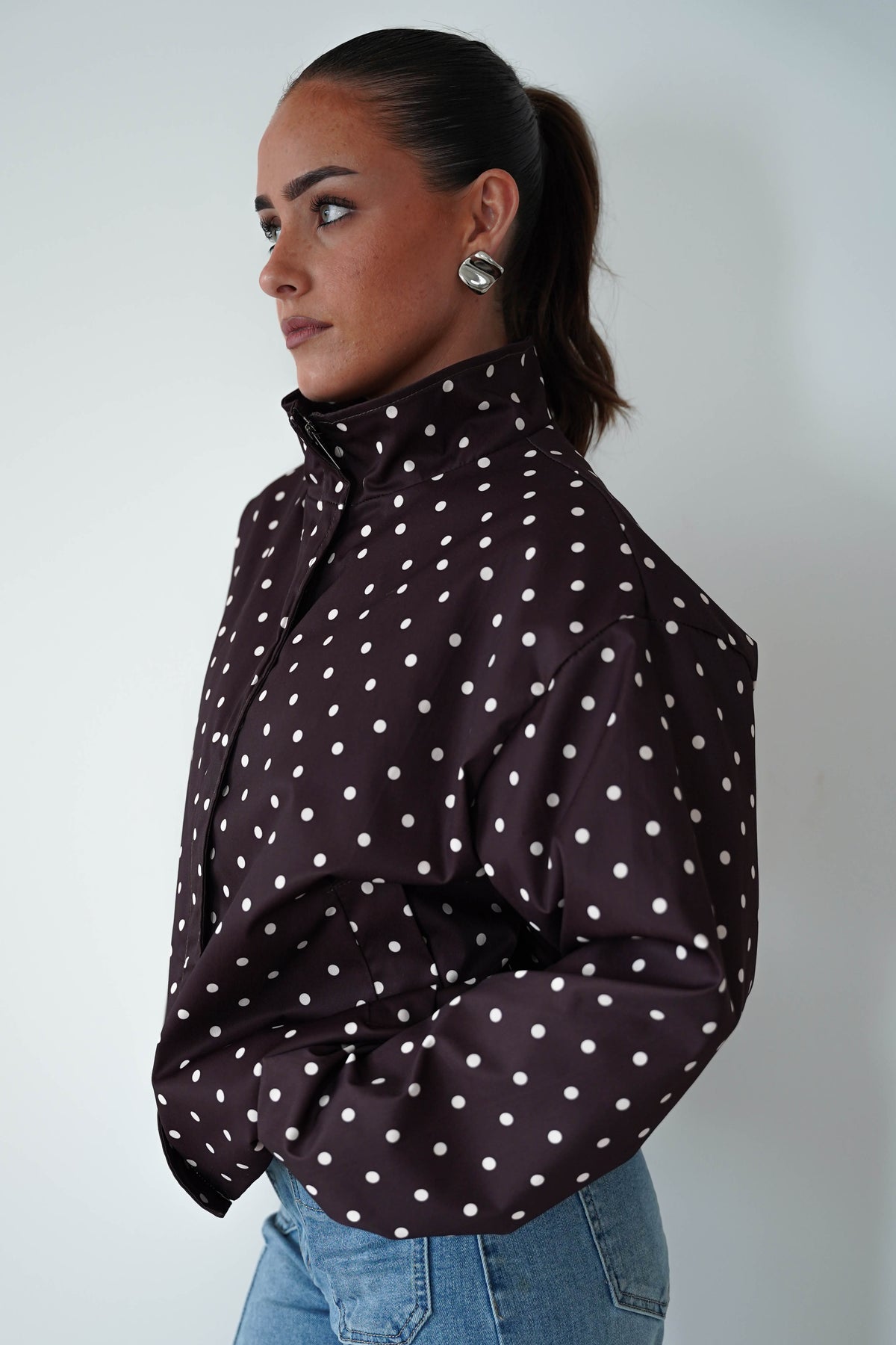 Becca Polka Dot Jacket | Brown-Oh Hello Clothing