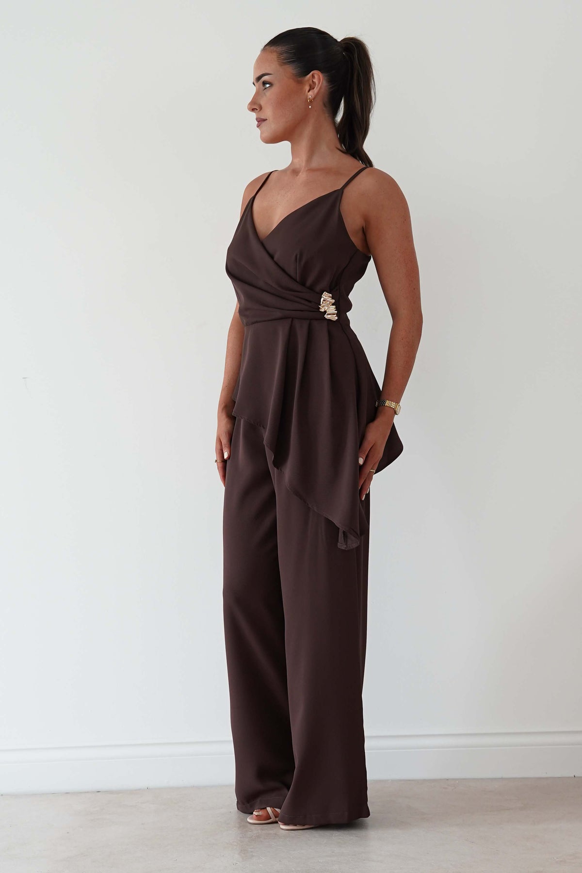 Bridget Asymmetric Co-Ord Set | Brown-Oh Hello Clothing