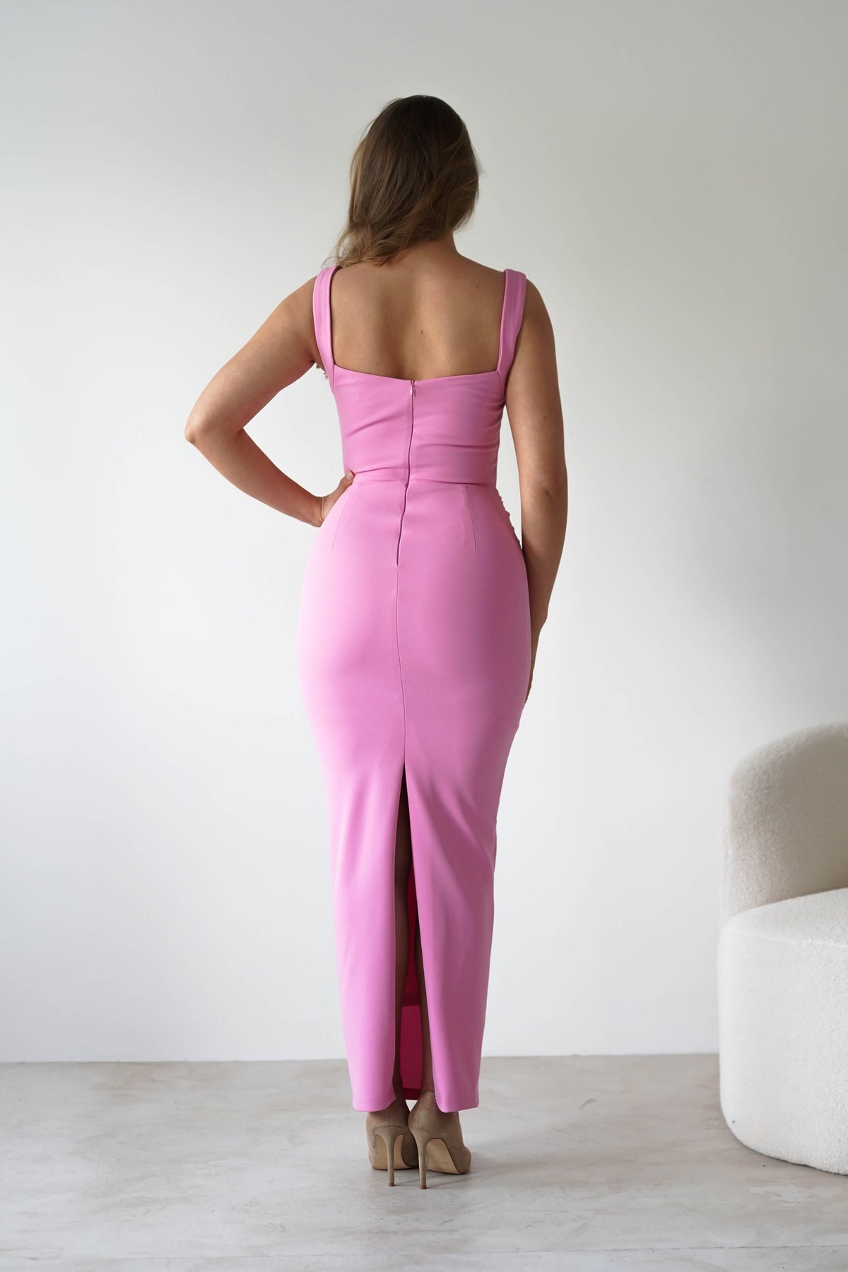 Brooke Square Neck Maxi Dress | Pink-Oh Hello Clothing