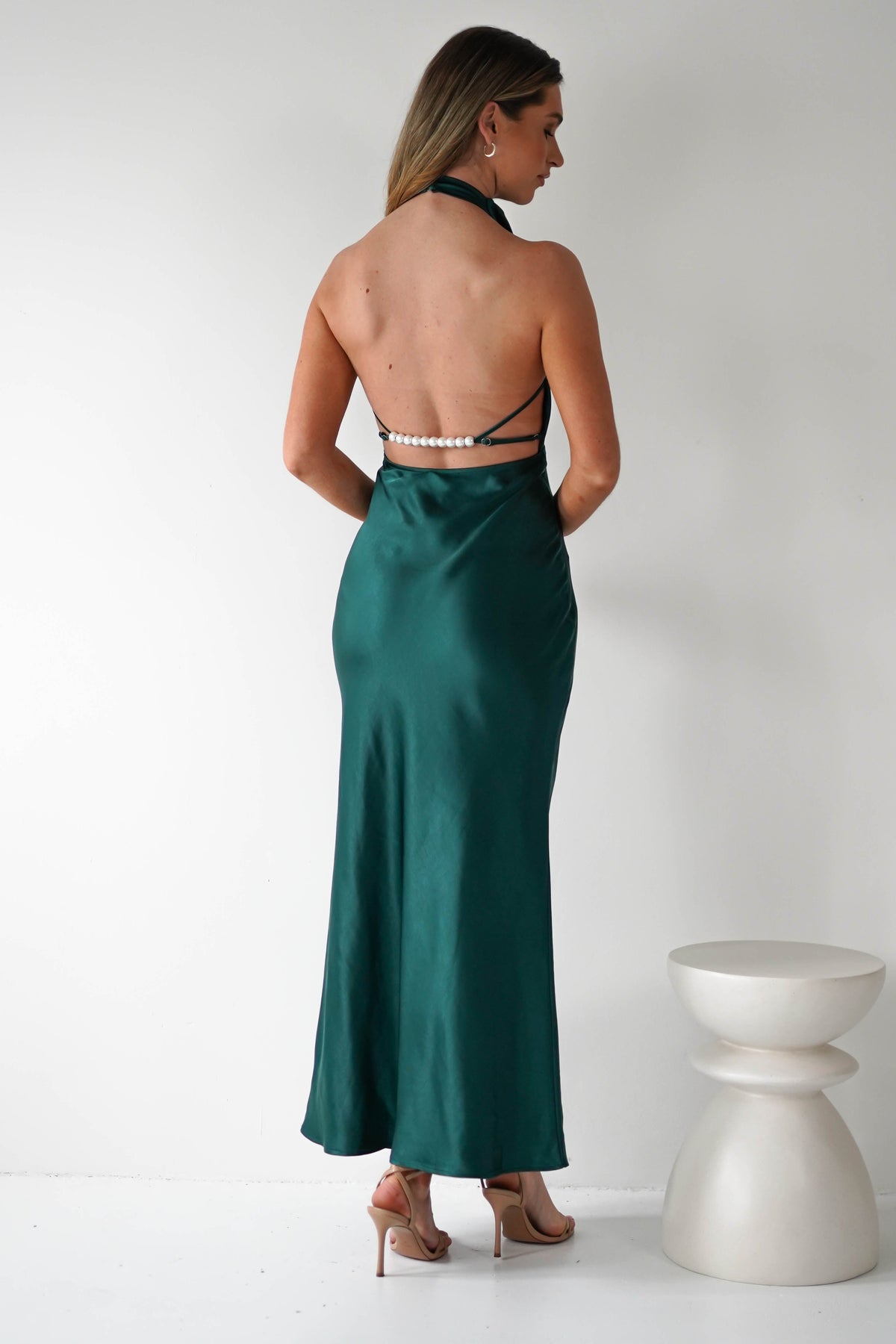 Capriana Pearl Back Maxi Dress | Emerald-Oh Hello Clothing
