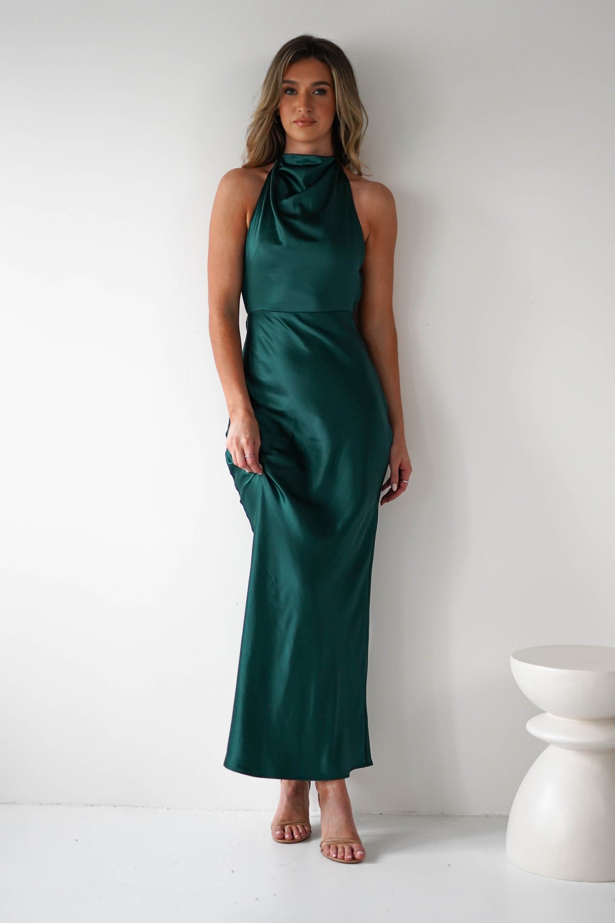 Capriana Pearl Back Maxi Dress | Emerald-Oh Hello Clothing