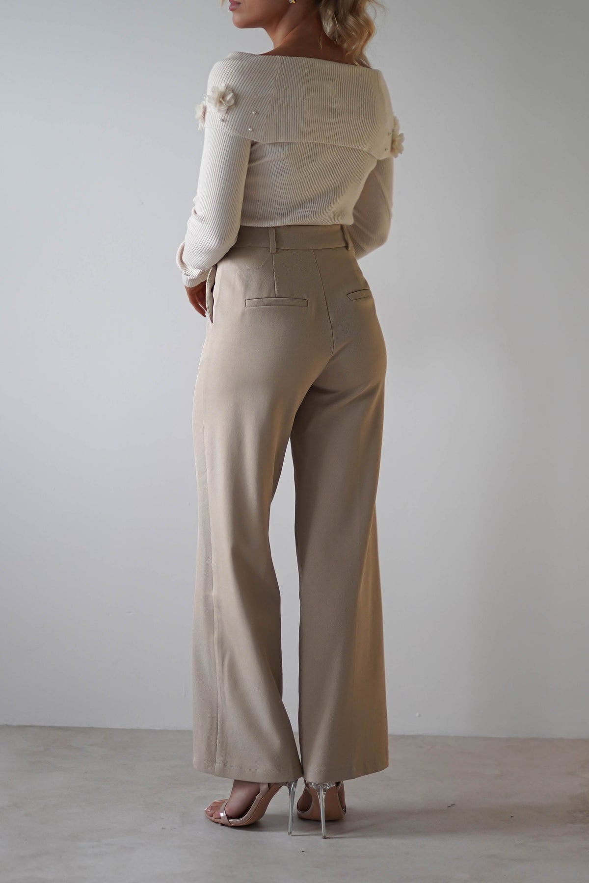 Carey Tailored Pants | Cream-Oh Hello Clothing