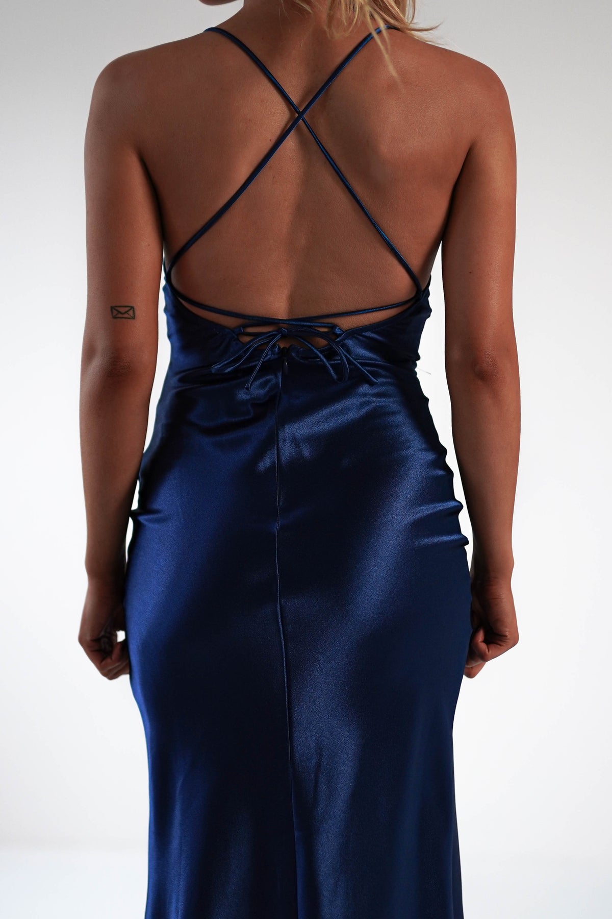 Celinee Satin Maxi Gown | Royal-Oh Hello Clothing