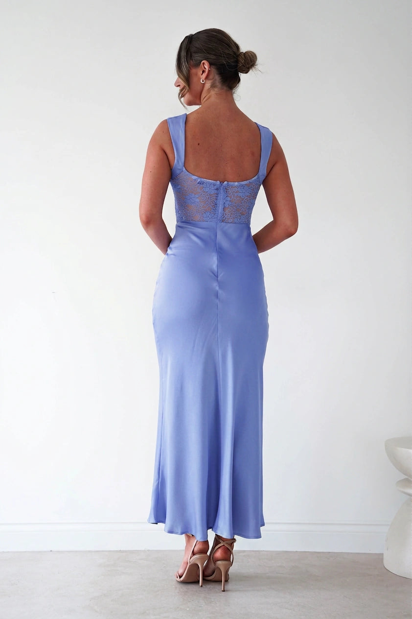 Cleo Lace Detail Maxi Dress | Blue-Oh Hello Clothing