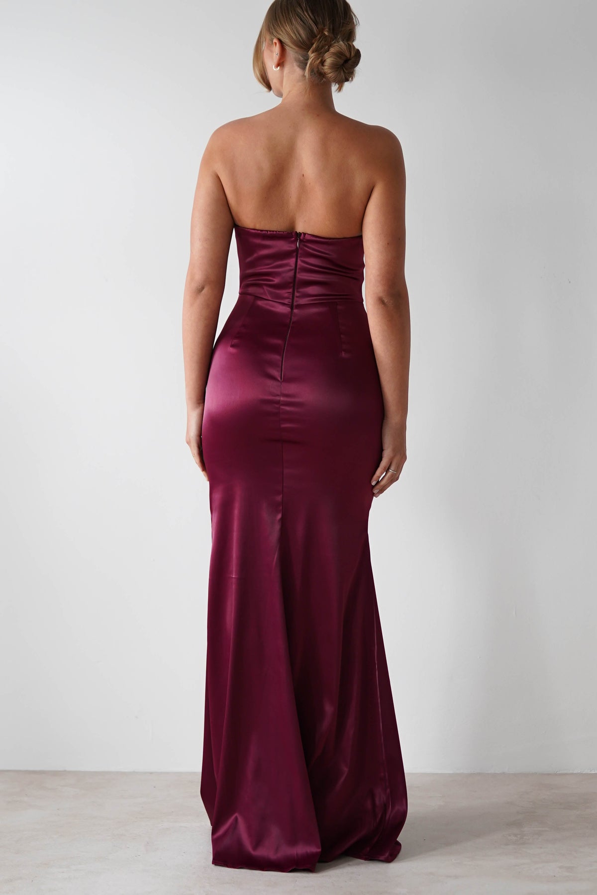 Clydee Soft Corset Maxi Gown | Burgundy-Oh Hello Clothing