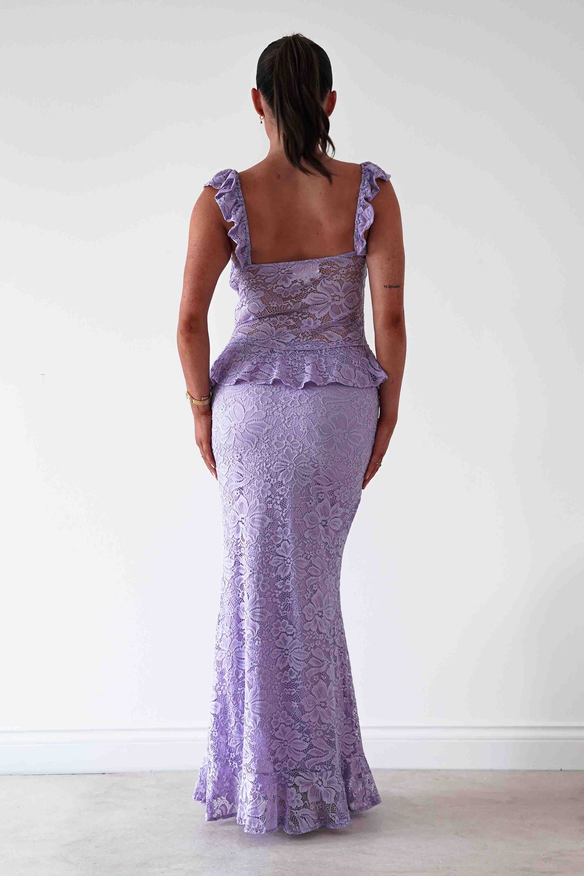 Hailey Lace Top and Skirt Set | Lilac-Oh Hello Clothing