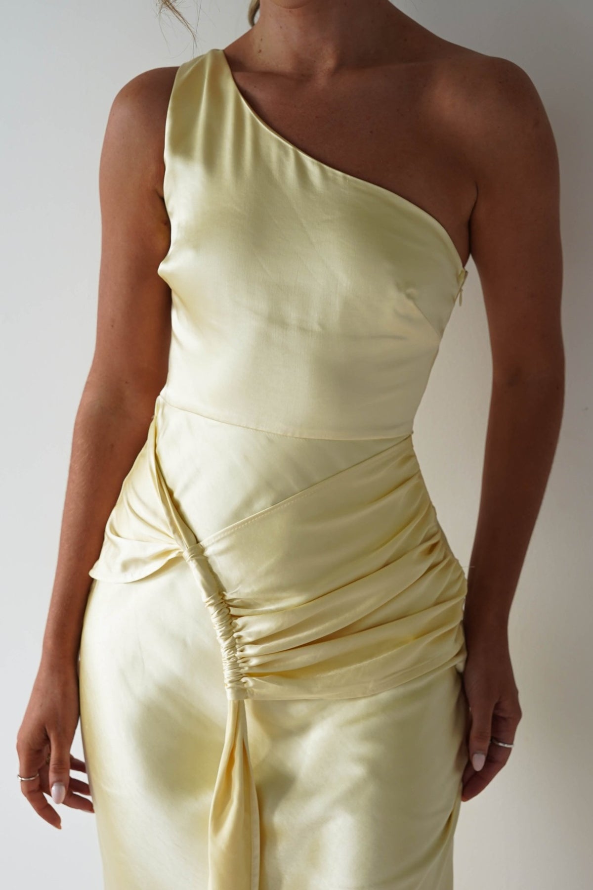 Harissa Soft Satin Maxi Dress | Yellow-Oh Hello Clothing