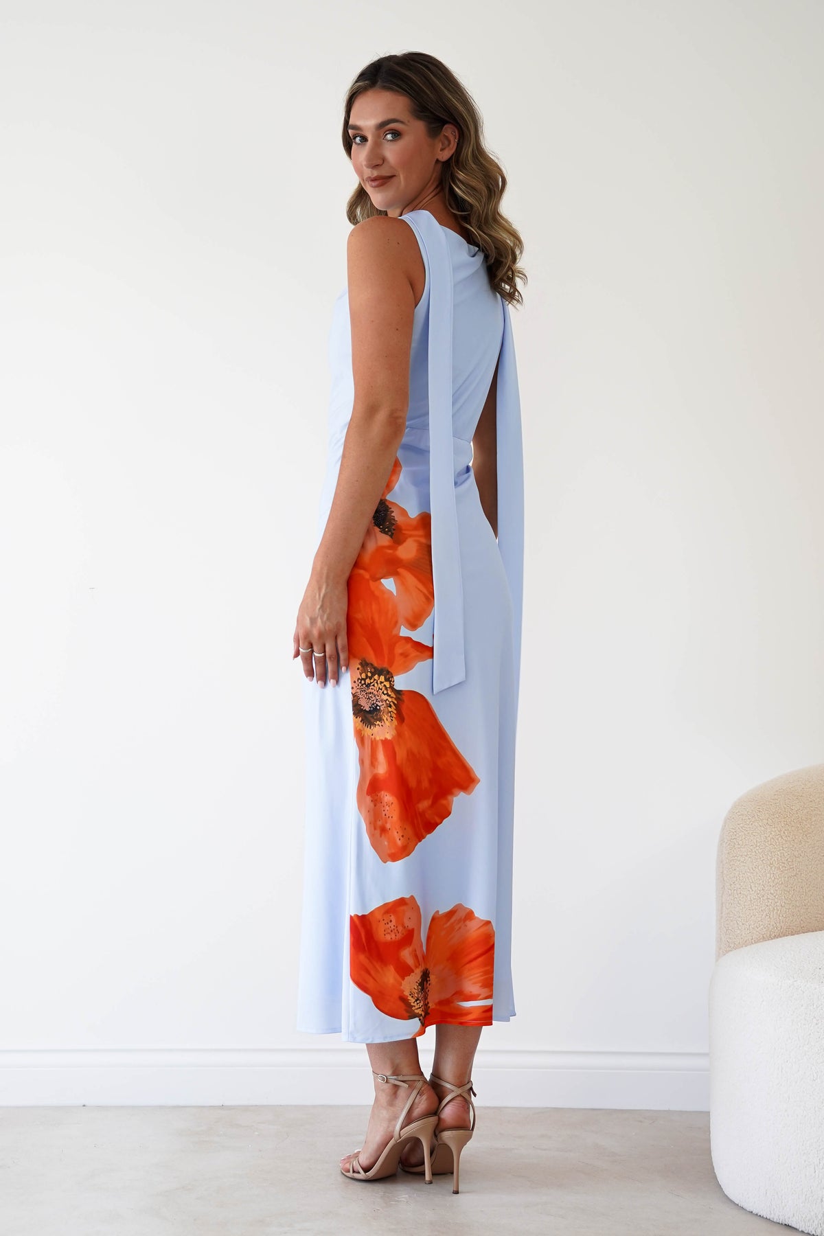 Jazlyn Satin Cowl Front Maxi Dress | Blue-Oh Hello Clothing